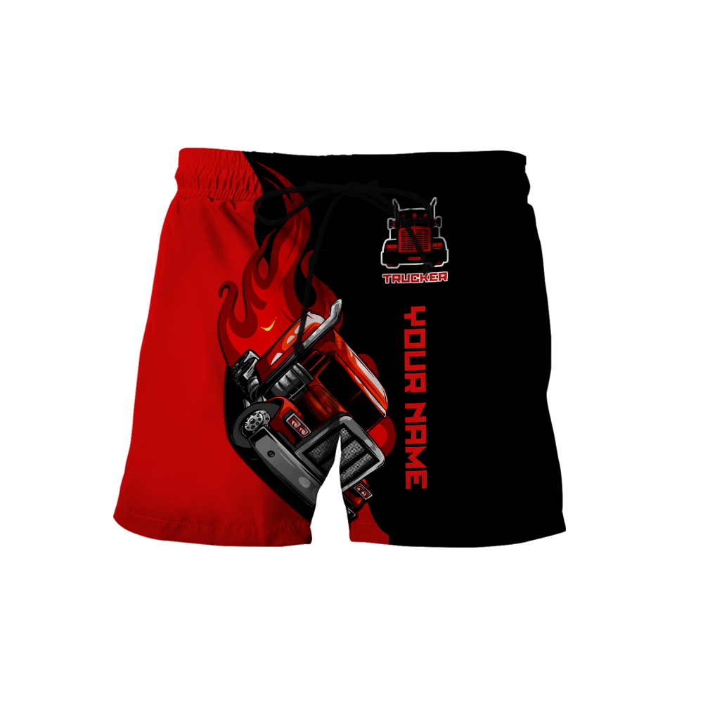 Truck Driver Customized Name 3D Unisex Shirts