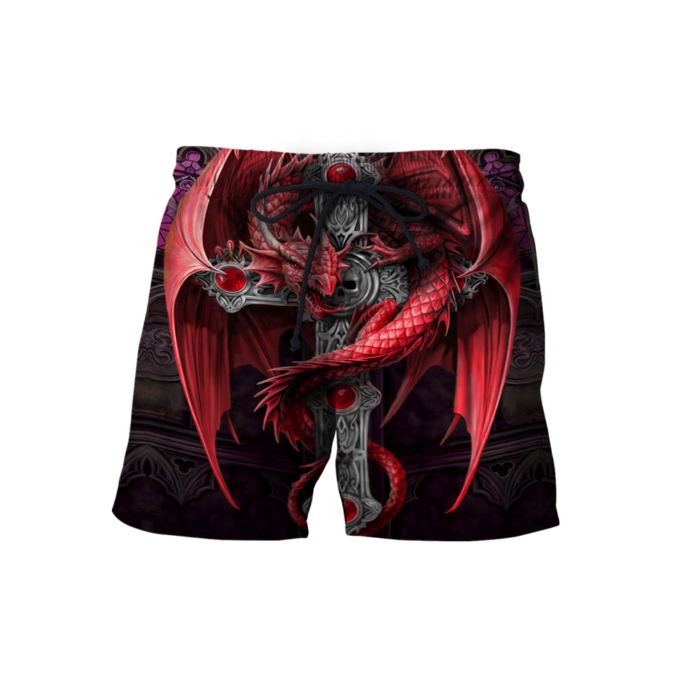 Tattoo and Dungeon Dragon Hoodie T Shirt For Men and Women HAC090606-Apparel-NM-Shorts-S-Vibe Cosy™