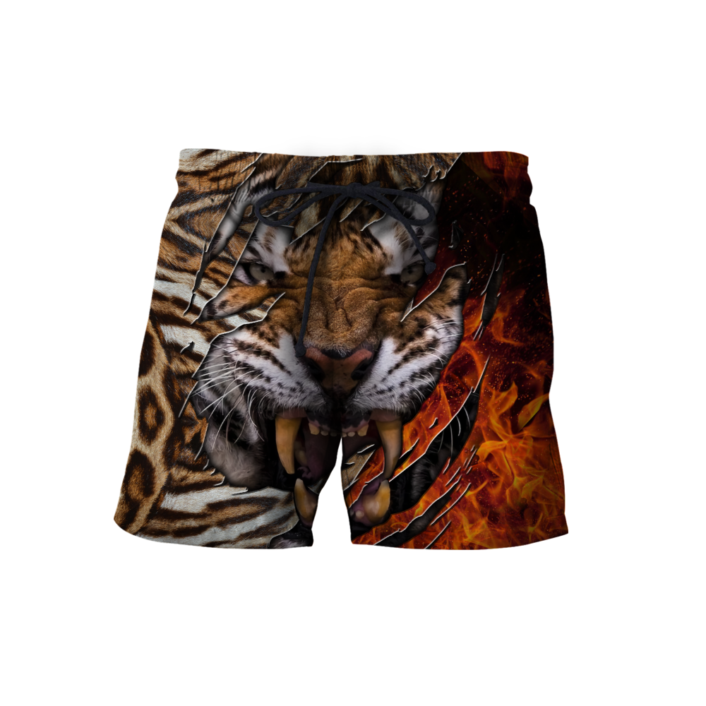 Warrior Tiger Hoodie Over Printed for Men and Women