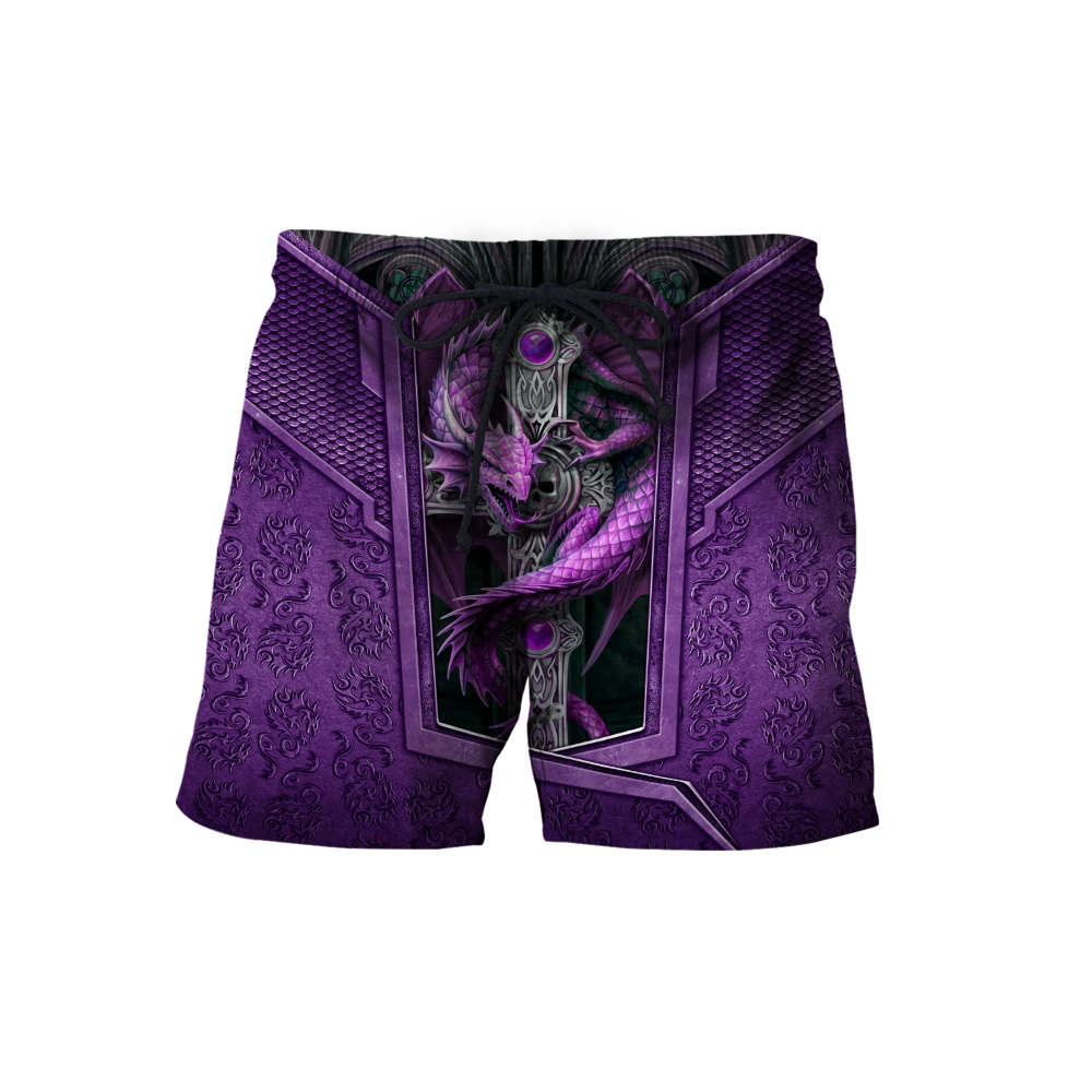 3D Tattoo and Dungeon Dragon Hoodie HAC27123-Apparel-NM-Shorts-S-Vibe Cosy™