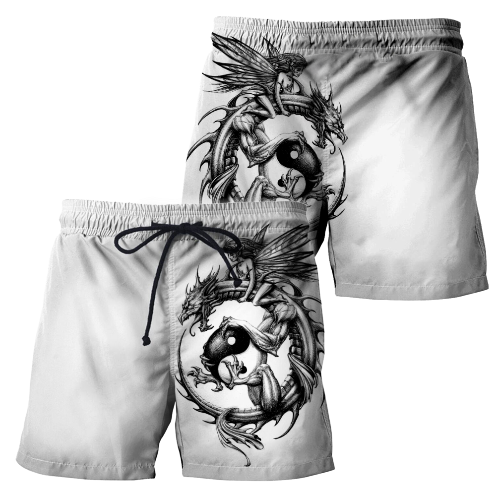 Tattoo and Dungeon Dragon Hoodie T Shirt For Men and Women HAC250504-NM-Apparel-NM-Shorts-S-Vibe Cosy™