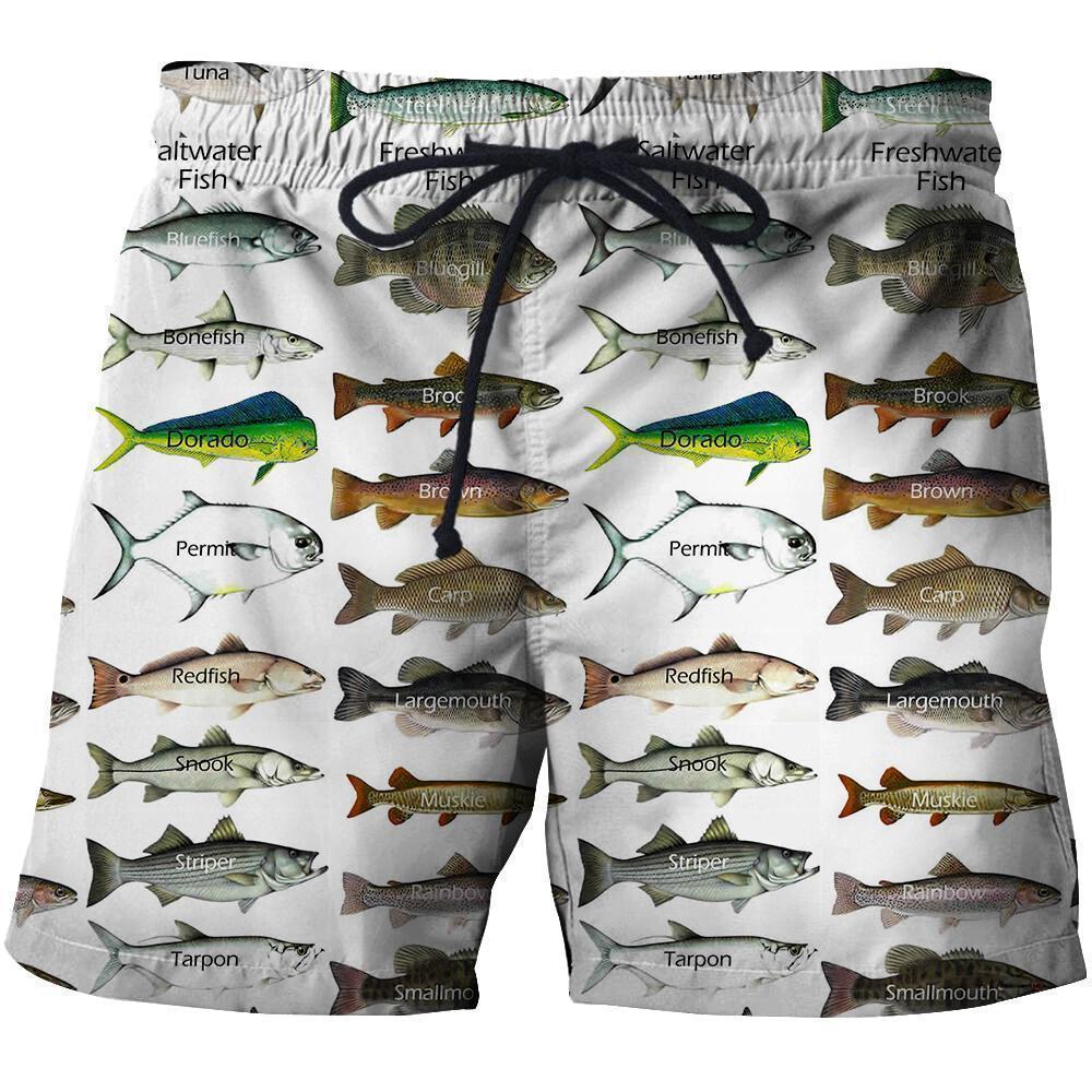 3D All Over Printed Fish Shirts and Shorts-Apparel-6teenth World-SHORTS-S-Vibe Cosy™