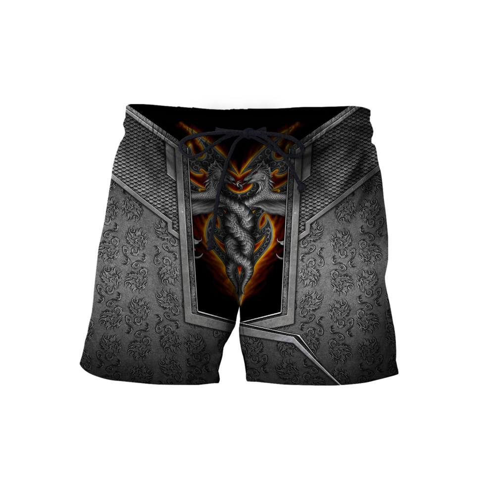 3D Tattoo and Dungeon Dragon Hoodie HAC020108-Apparel-NM-Shorts-S-Vibe Cosy™