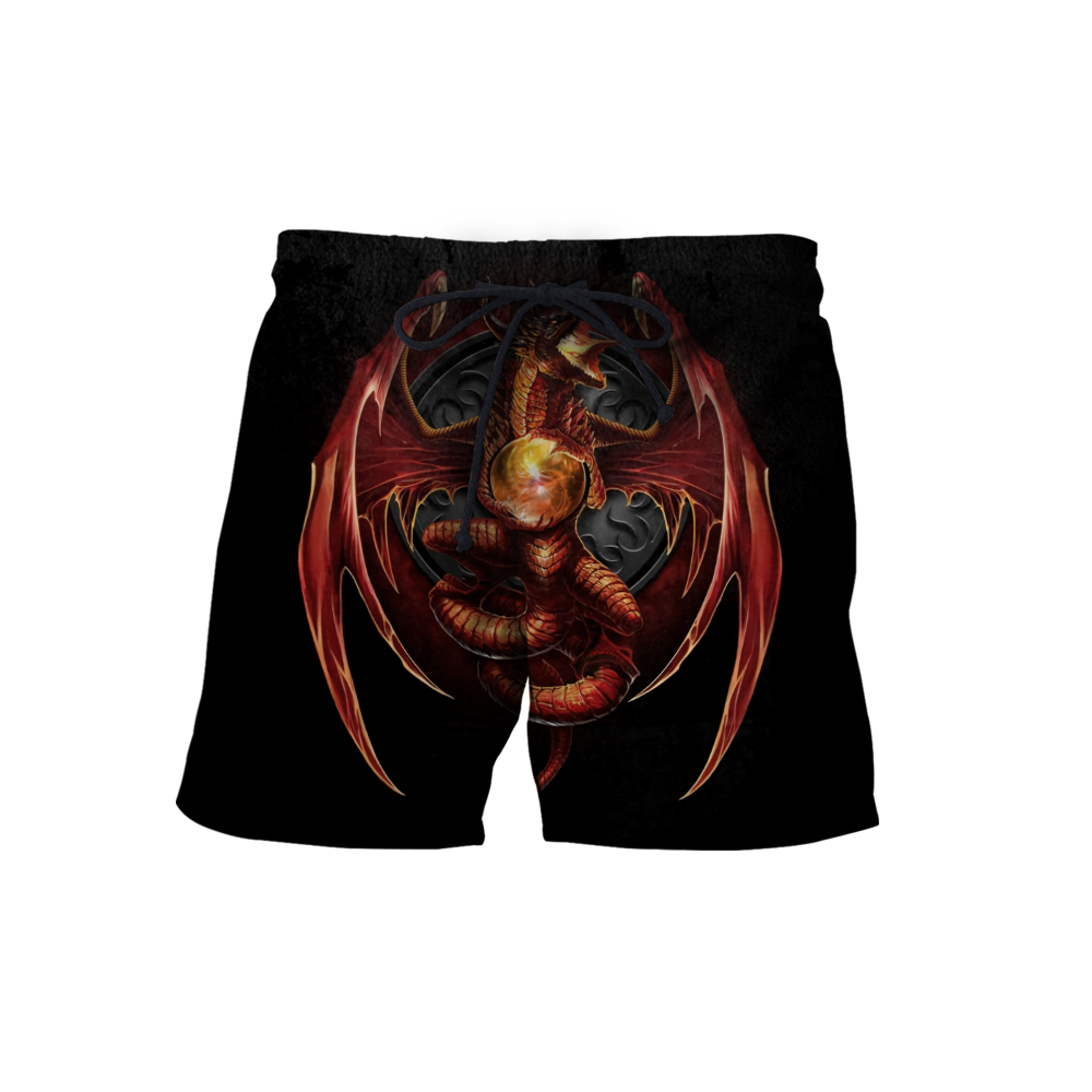 3D Armor Tattoo and Dungeon Dragon Hoodie HAC140102-Apparel-NM-Shorts-S-Vibe Cosy™