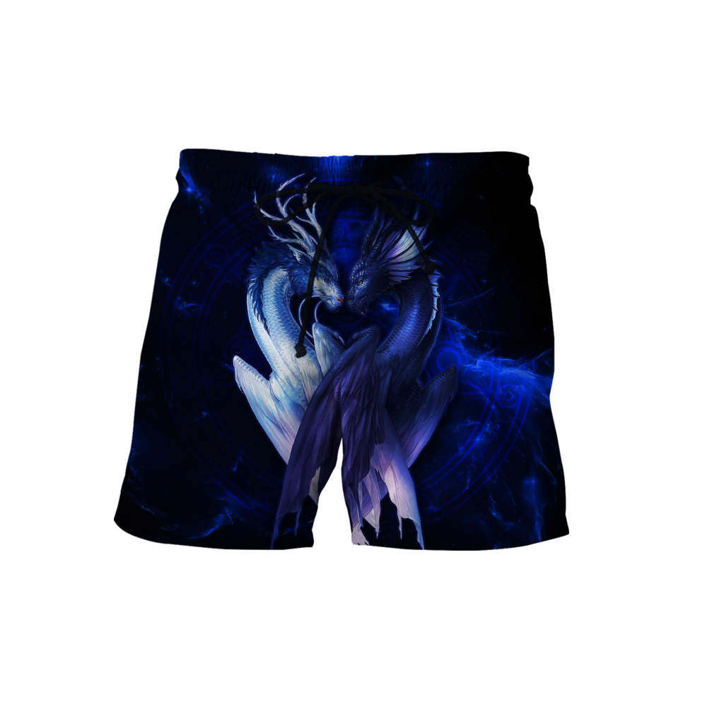 Blue Couple Dragon 3D Shirt All Over Printed Shirts For Men and Women NDD10162002