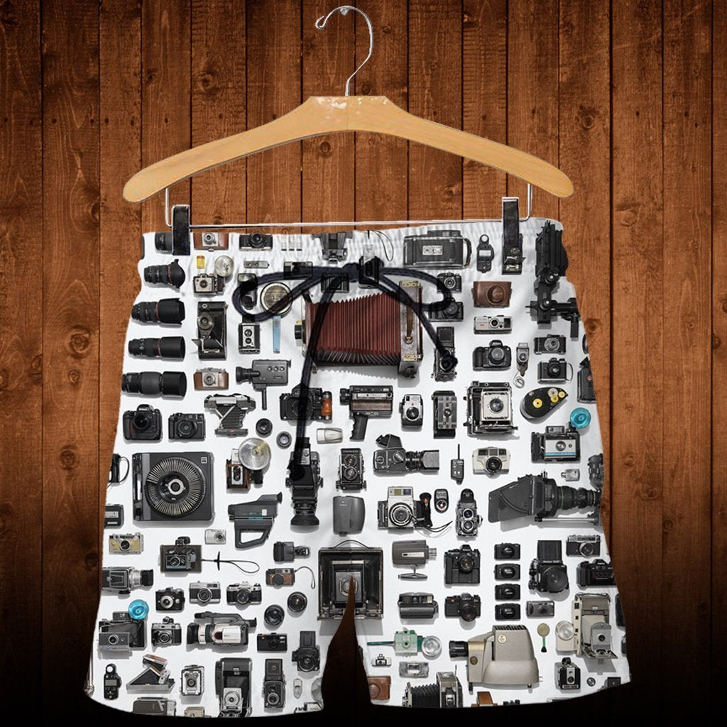 3D All Over Printed History Of Cameras Shirts And Shorts - Amaze Style™-Apparel