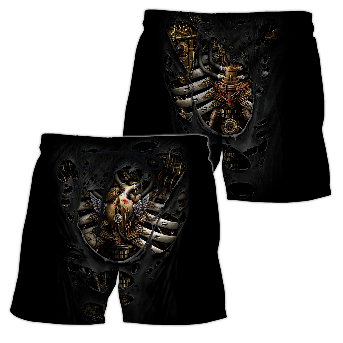 Steampunk Mechanic Skull All Over Printed Hoodie For Men and Women TN