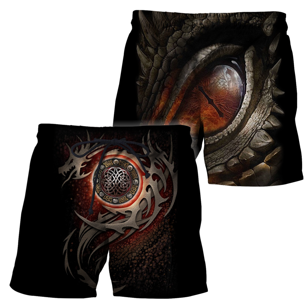 3D Armor Tattoo and Dungeon Dragon Hoodie Pi150101-Apparel-NM-Shorts-S-Vibe Cosy™