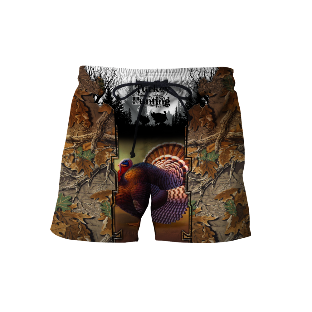 Camo Turkey Hunting Hoodie T-Shirt Sweatshirt for Men and Women Pi031202-Apparel-NM-Shorts-S-Vibe Cosy™