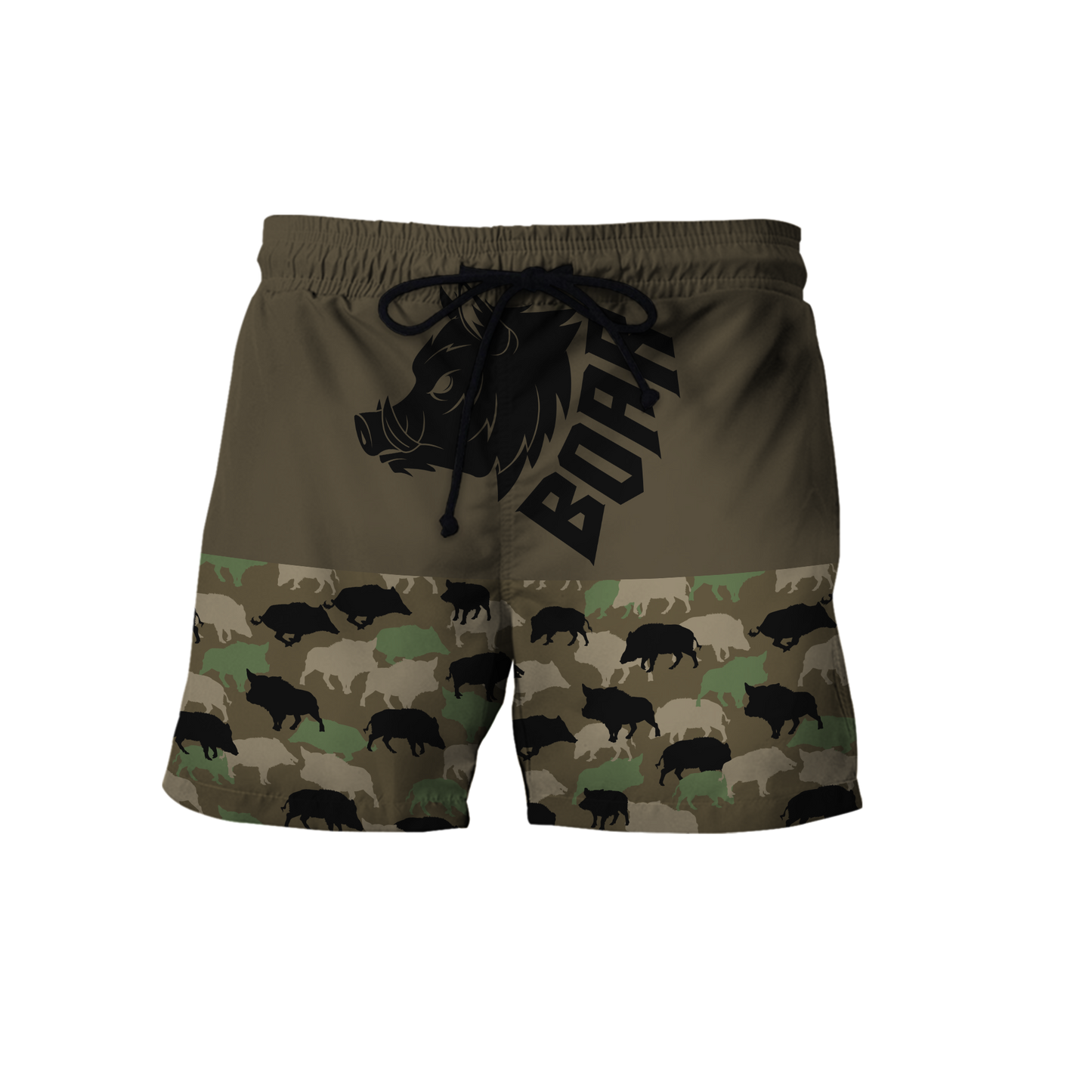 Boar Hunting Dark Green Camo 3D All Over Printed Shirt