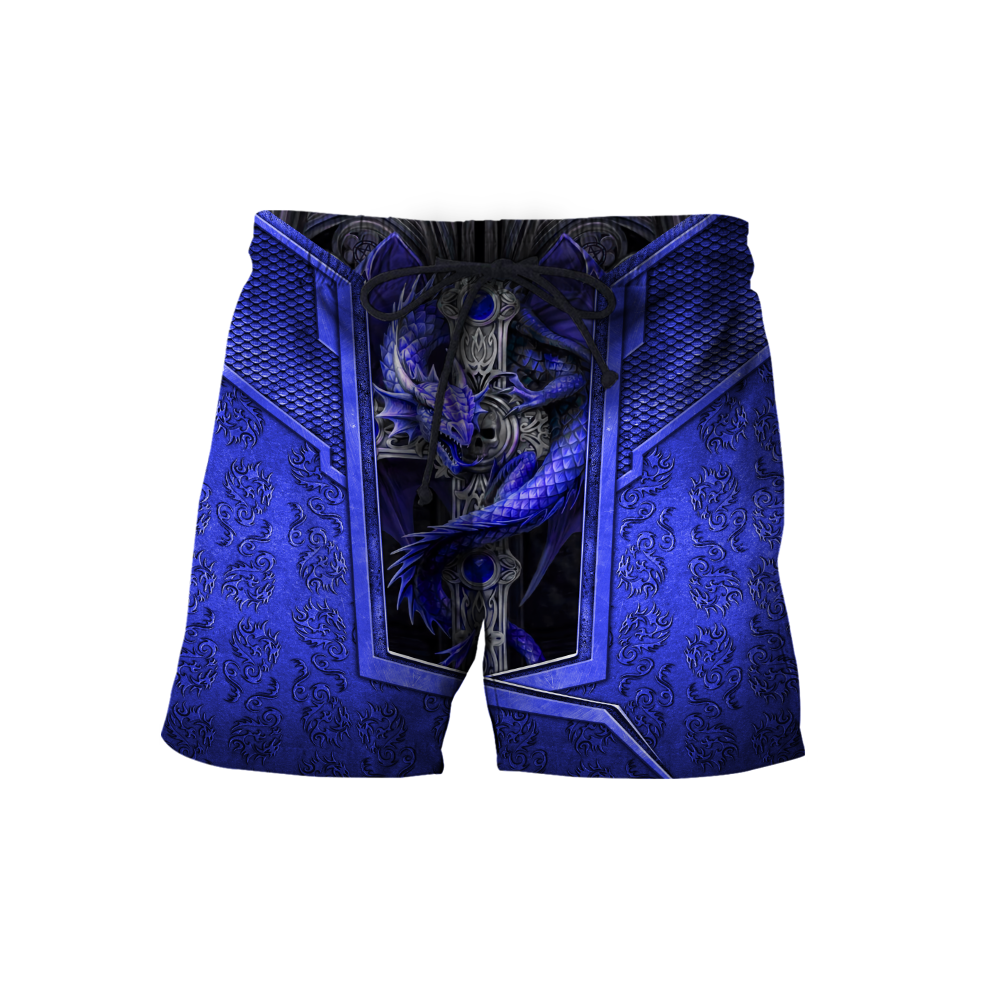 3D Tattoo and Dungeon Dragon Hoodie HAC301202-Apparel-NM-Shorts-S-Vibe Cosy™