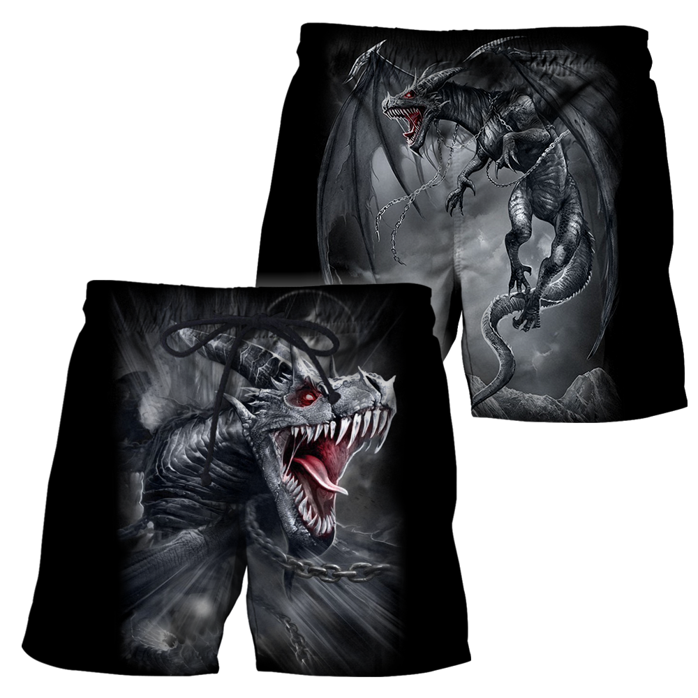 3D Armor Tattoo and Dungeon Dragon Hoodie Pi150102-Apparel-NM-Shorts-S-Vibe Cosy™