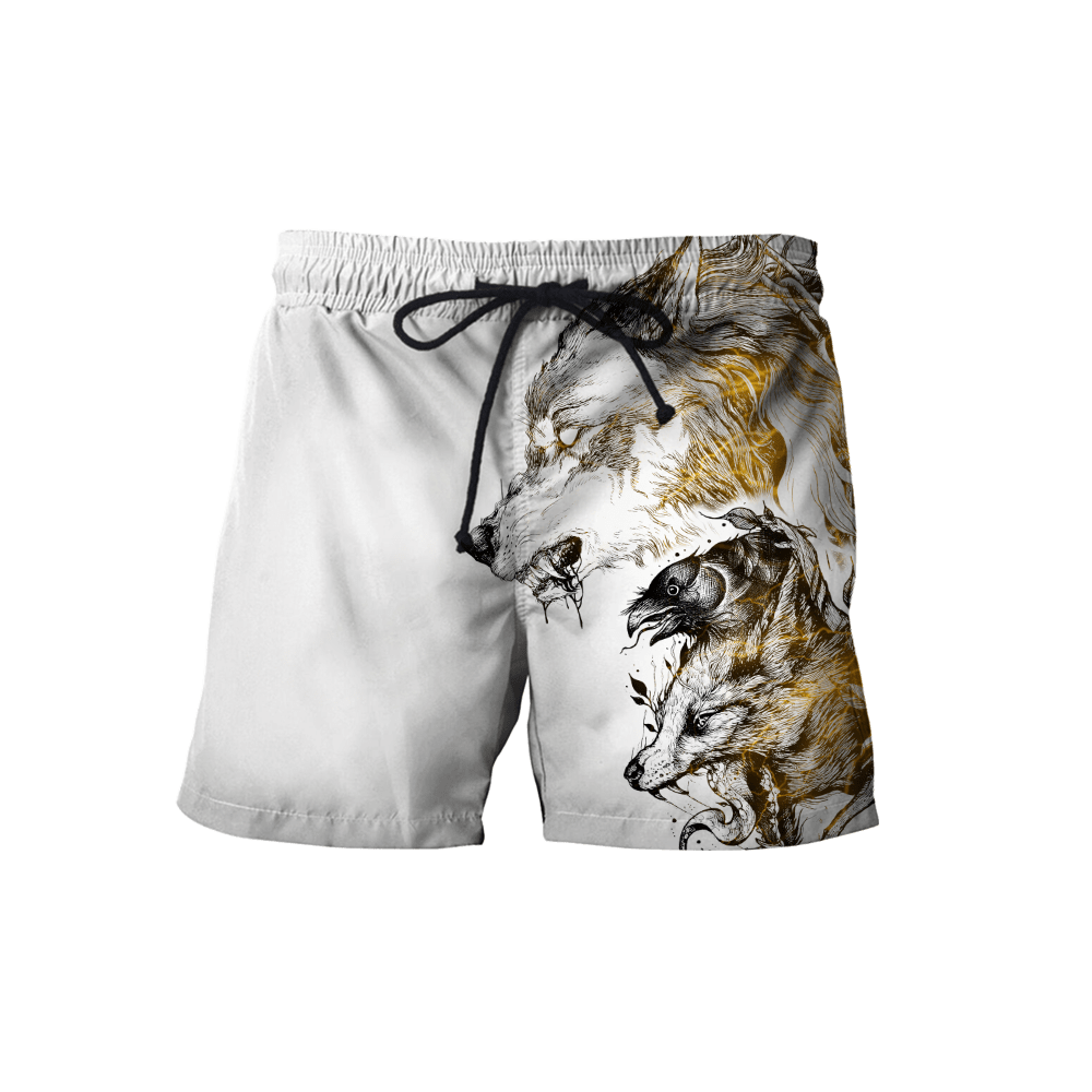 Wolf Tattoo II 3D Over Printed Unisex Hoodie-ML