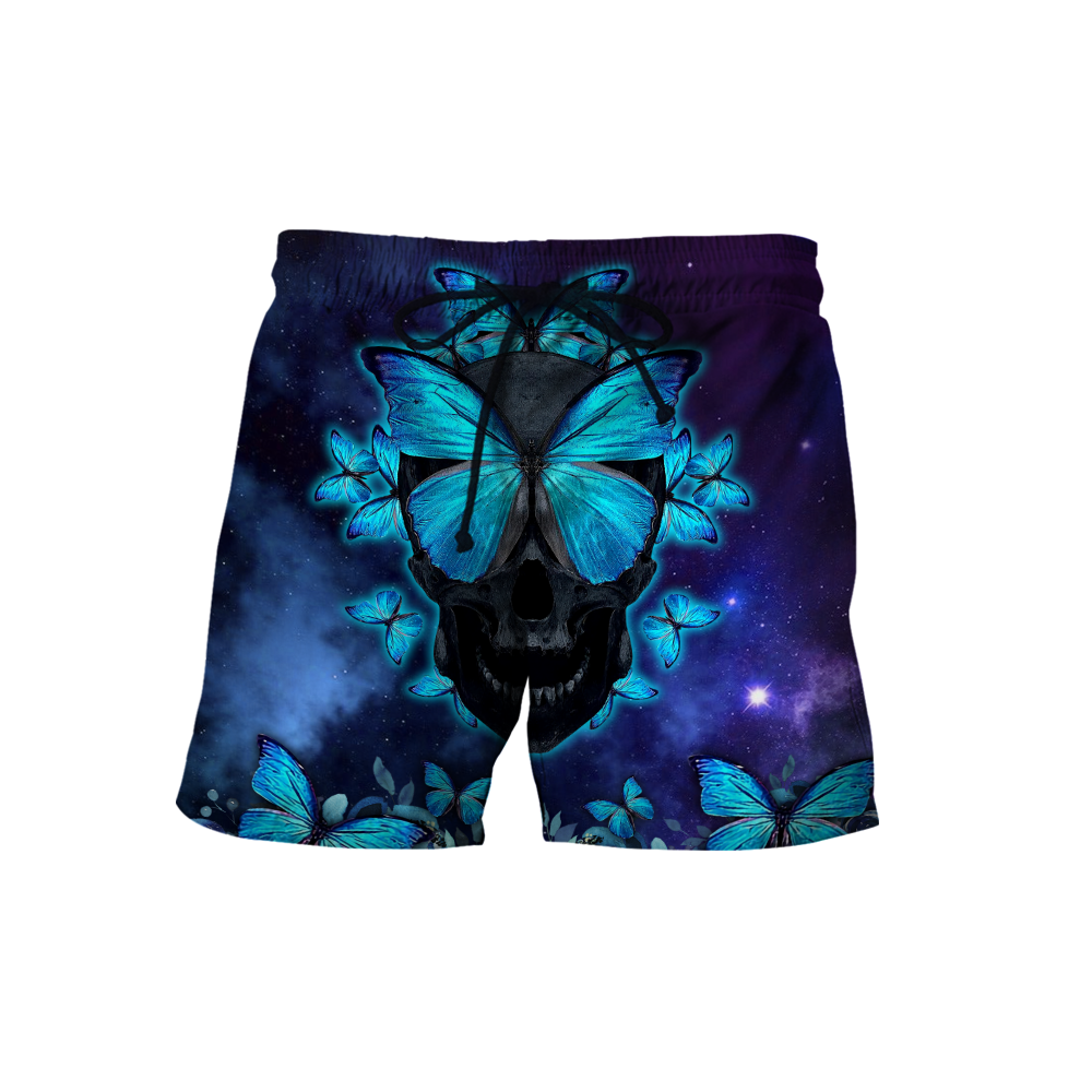 Butterfly Love Skull red 3D all over printed for man and women QB06052001