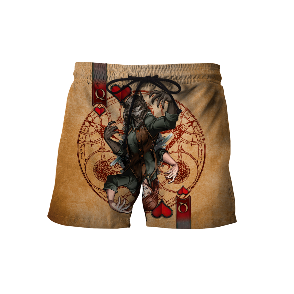 Wolf Poker All Over Printed Unisex Deluxe Hoodie ML