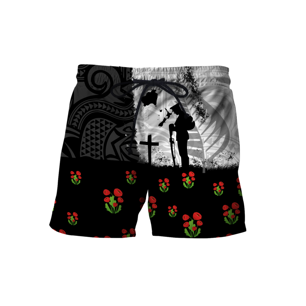 Anzac day new zealand australia lest we forget 3d all over printed shirt and short for man and women