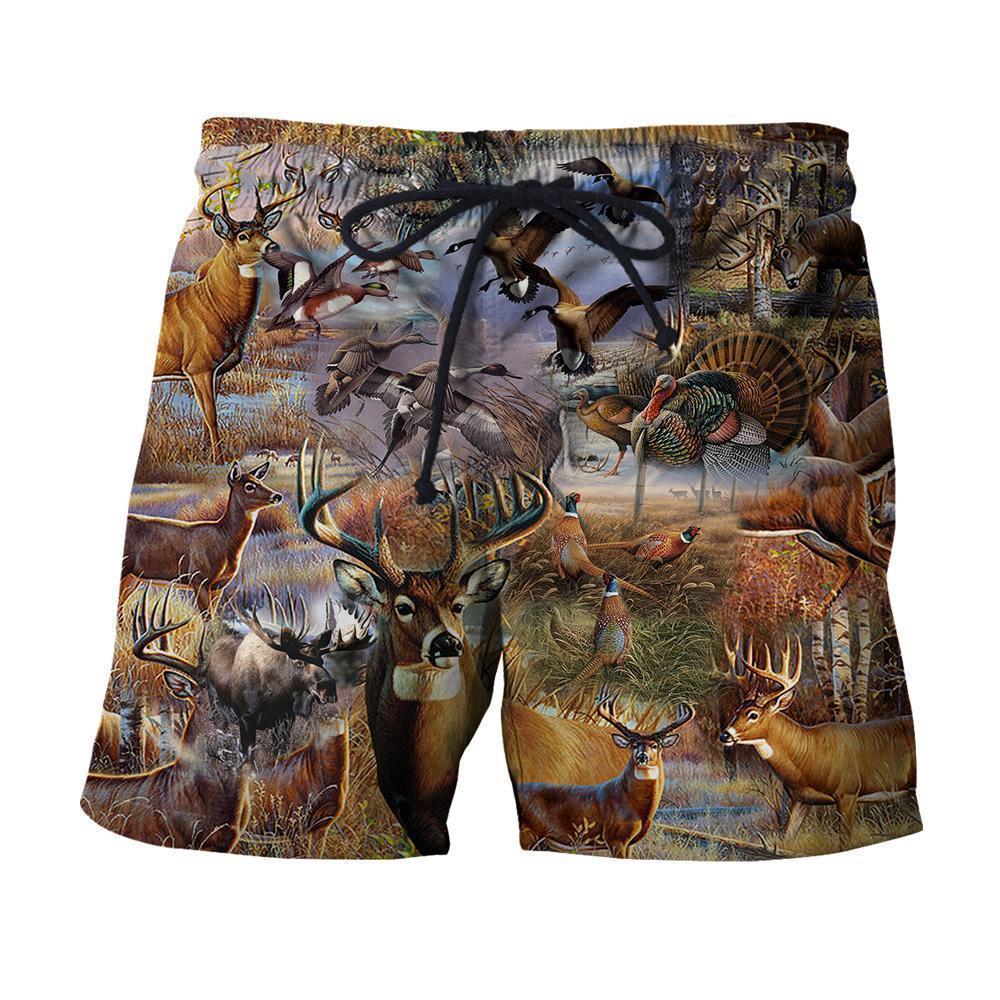 3D All Over Printed Camo Hunting Animals Art Shirts and Shorts - Amaze Style™-Apparel