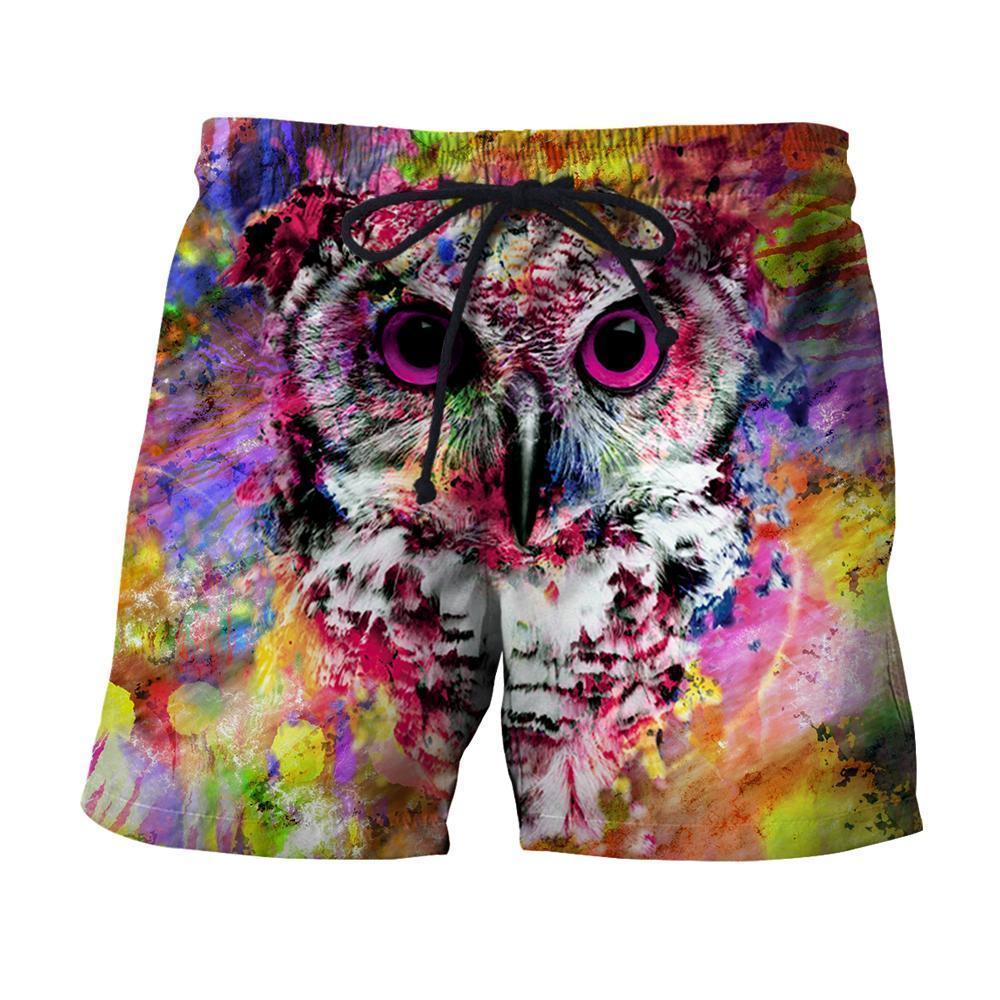 3D All Over Printed Colorful Owl Shirts and Shorts - Amaze Style™-Apparel