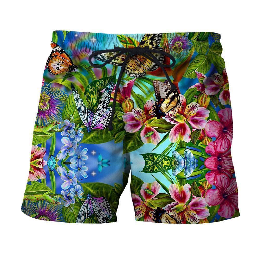 3D All Over Printed Flower Butterflies Shirts And Shorts - Amaze Style™-Apparel