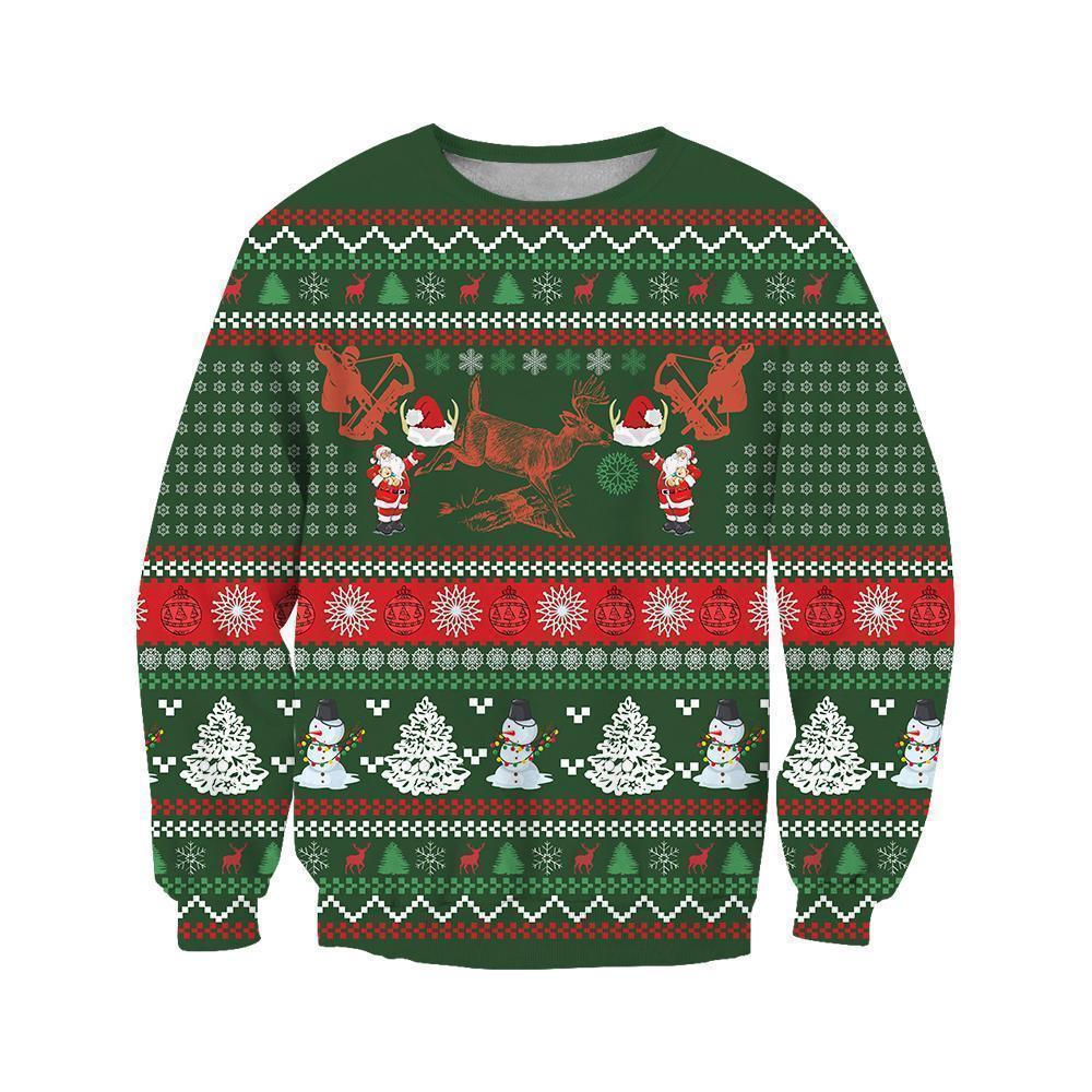 3D All Over Printed Ugly Hunting Christmas Shirts-Apparel-6teenth World-Sweatshirt-S-Vibe Cosy™