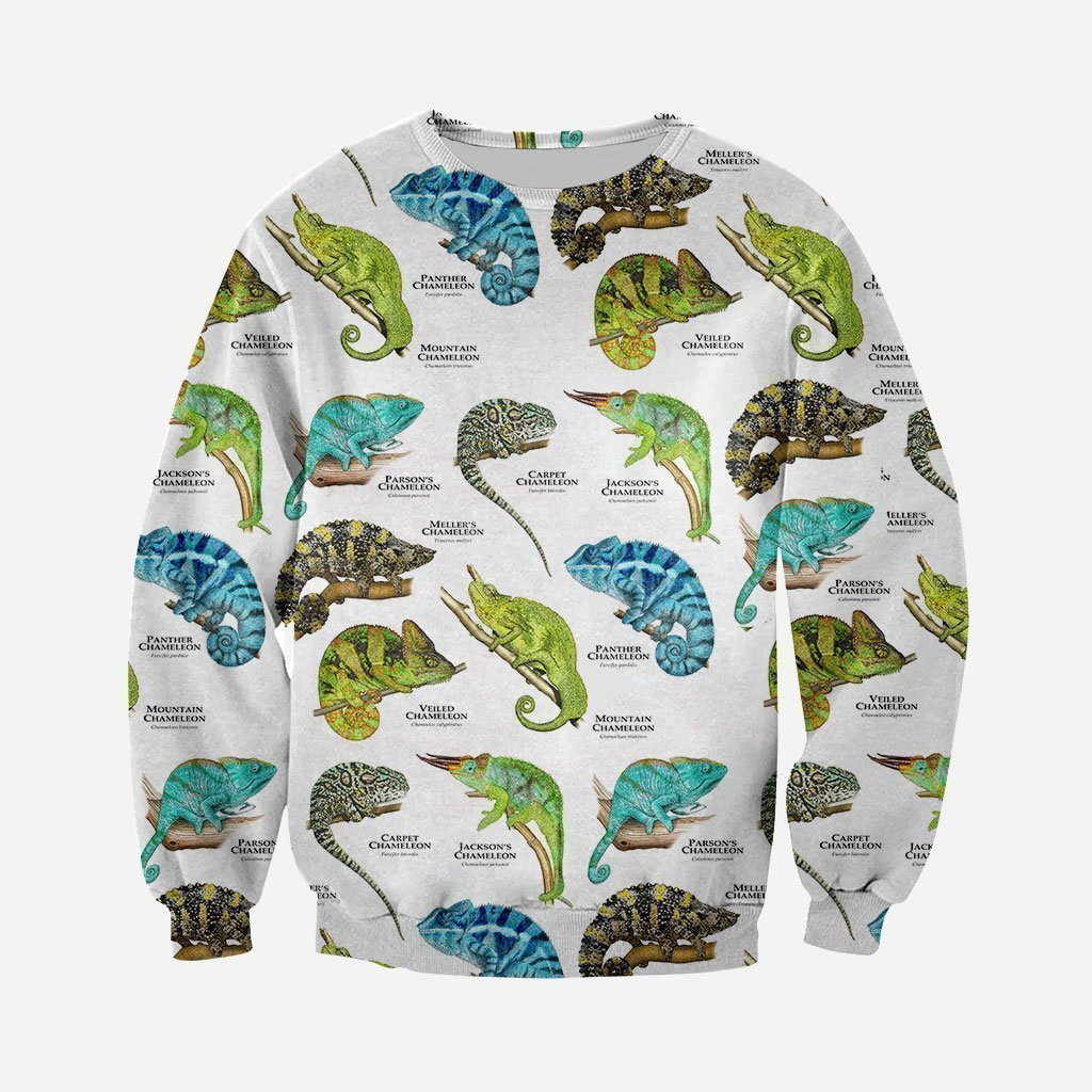 3D All Over Printed Chameleons of the World Shirts - Amaze Style™-Apparel