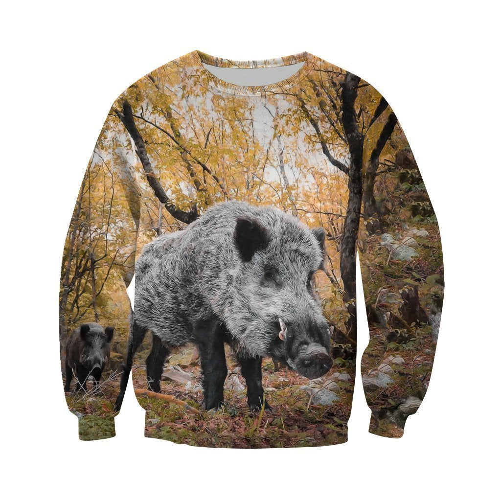 3D All Over Printed Autumn Hunting Boar Shirts and Shorts - Amaze Style™-Apparel