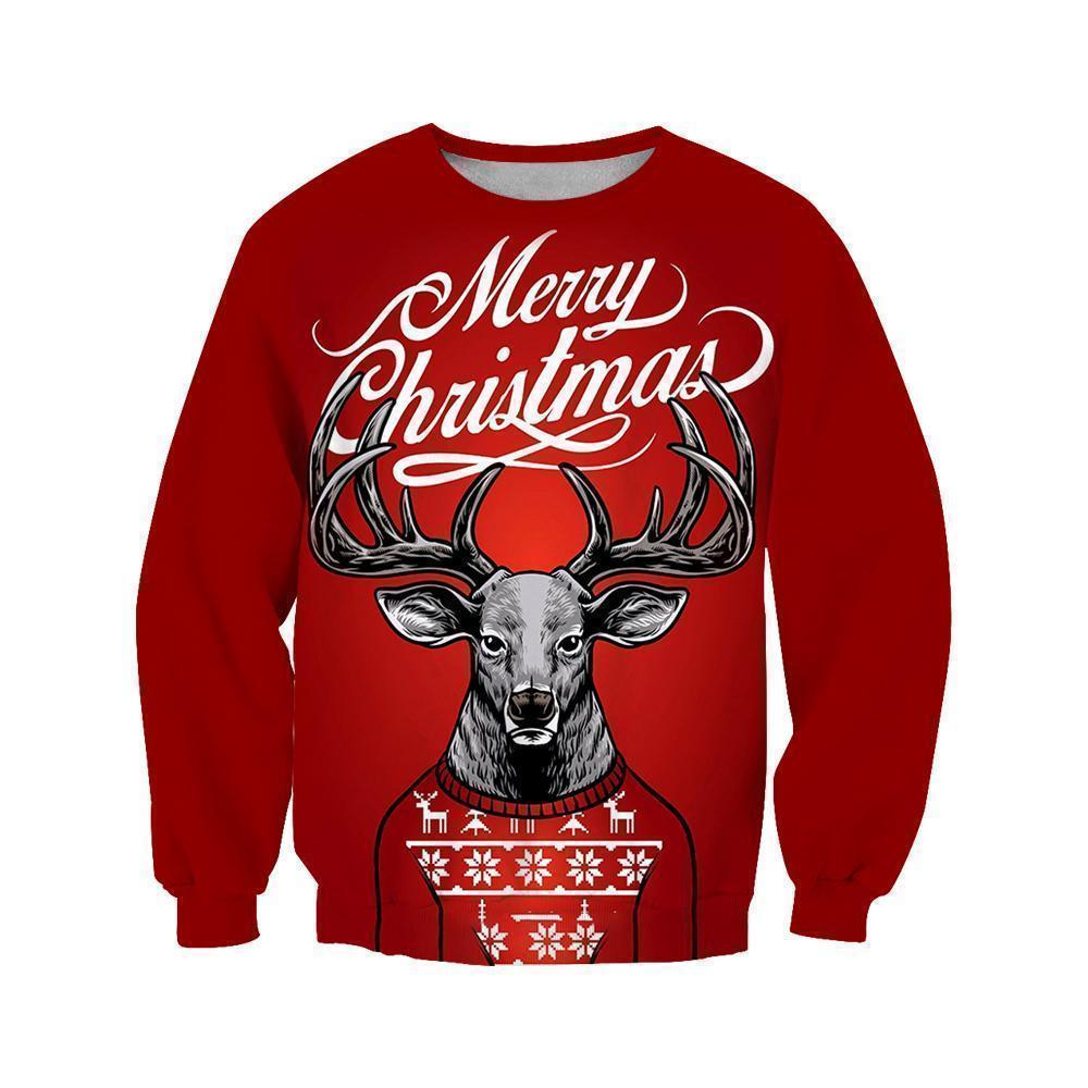 3D All Over Printed Deer Christmas Shirts Special-Apparel-6teenth World-Sweatshirt-S-Vibe Cosy™