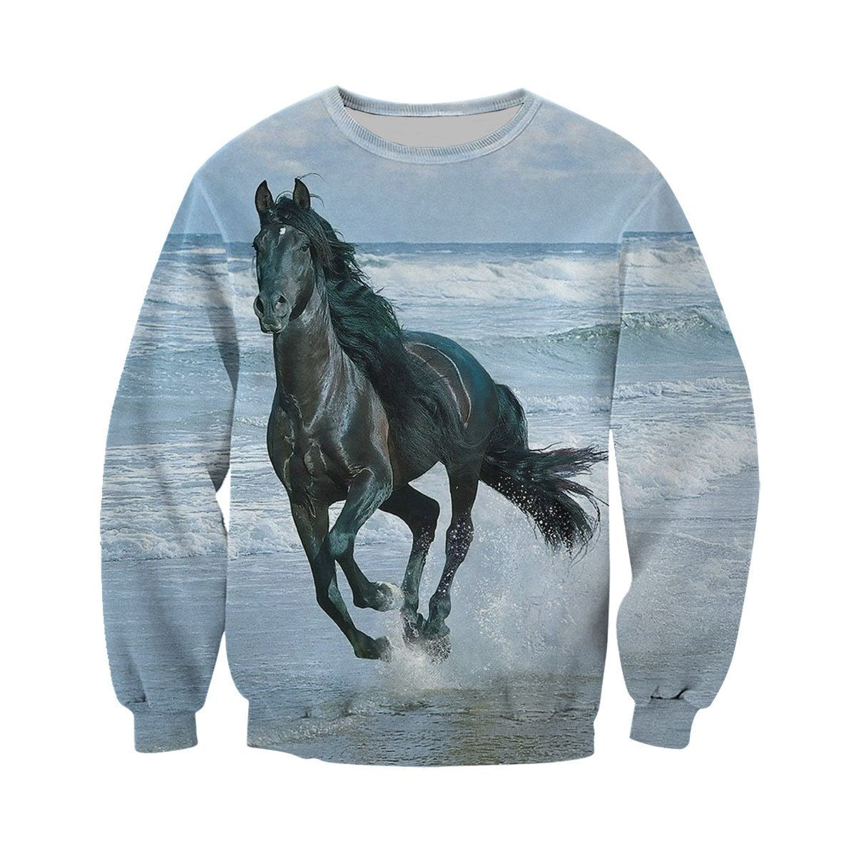 3D All Over Printed Horse Black Shirts And Shorts - Amaze Style™-Apparel