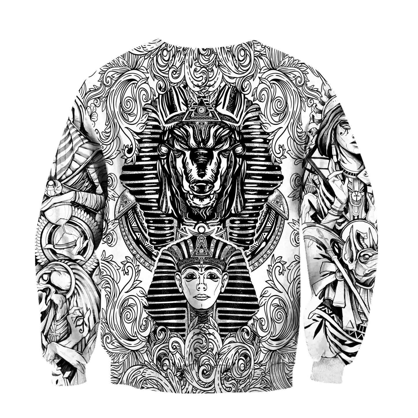 Ancient Egypt Anubis And Heart All 3D Over Printed Unisex Hoodie ML