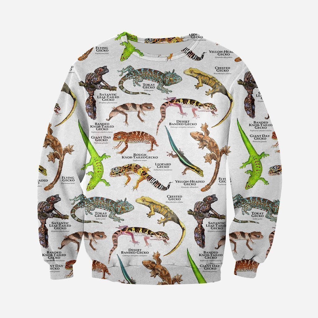 3D All Over Printed Geckos of the World Shirts And Shorts-Apparel-6teenth World-T-Shirt-S-Vibe Cosy™