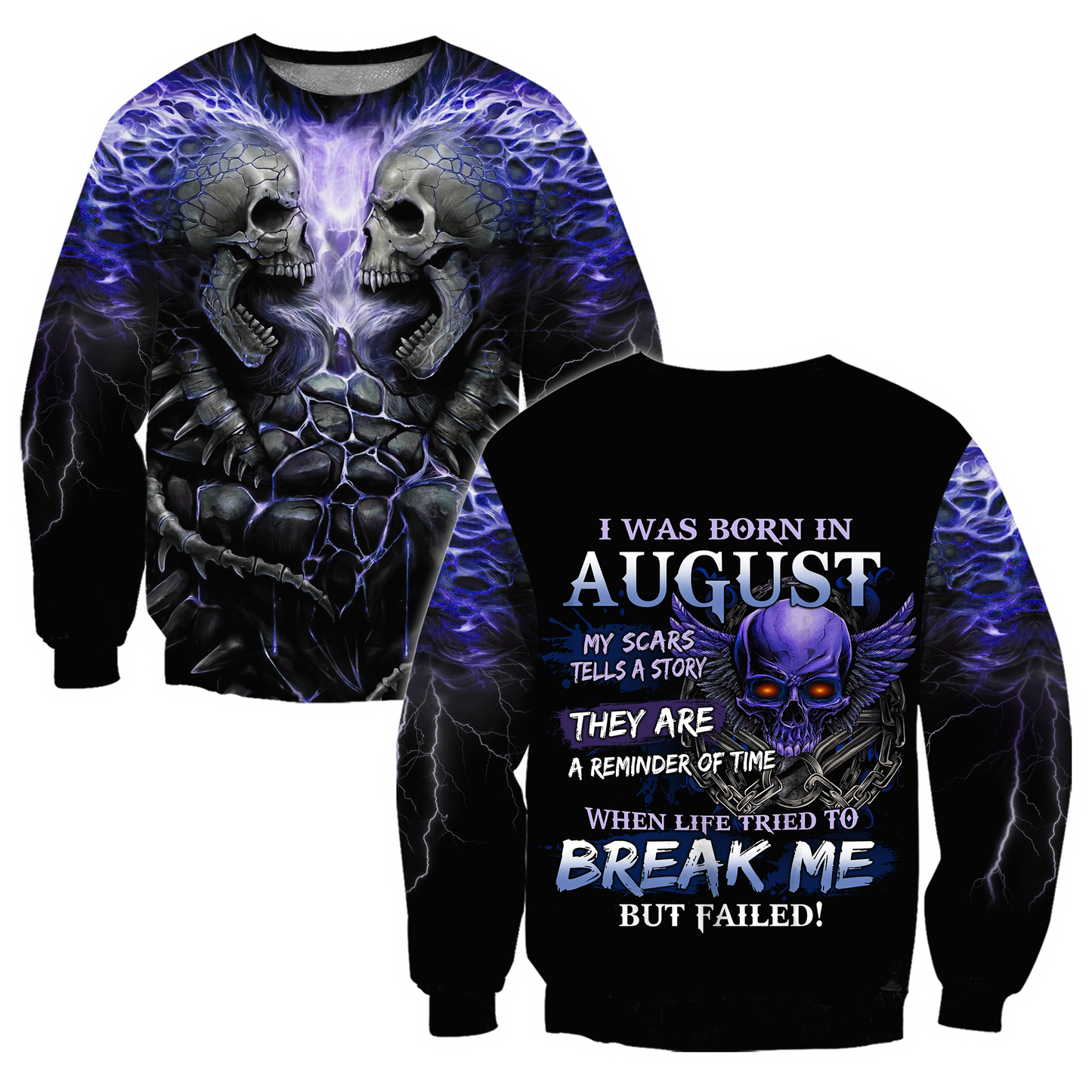 August Guy Skull 3D All Over Printed Shirts Pi24102008ST