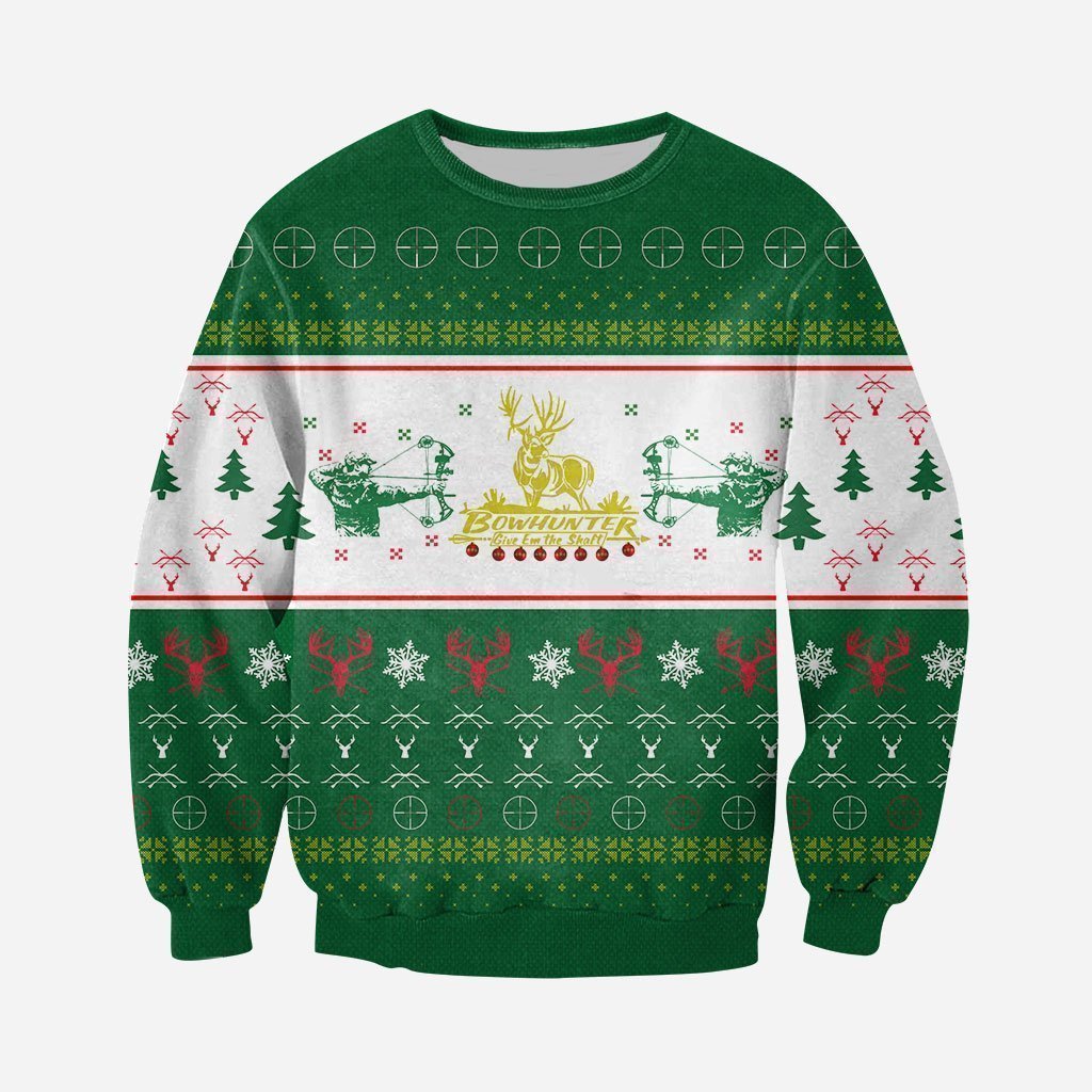 3D All Over Printed Ugly Sweater Bow Shirt - Amaze Style™-Apparel