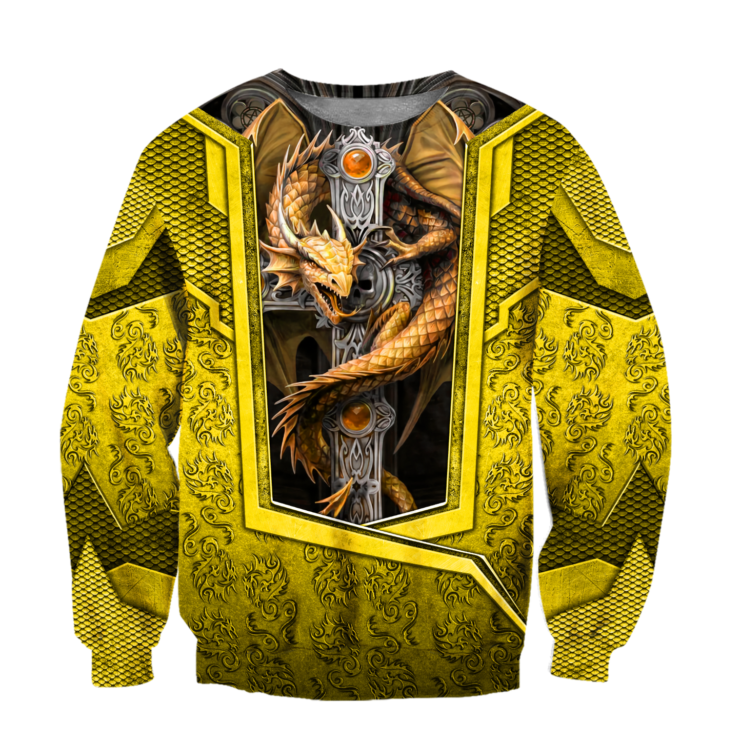 3D Tattoo and Dungeon Dragon Hoodie HAC301203-Apparel-NM-Sweater-S-Vibe Cosy™