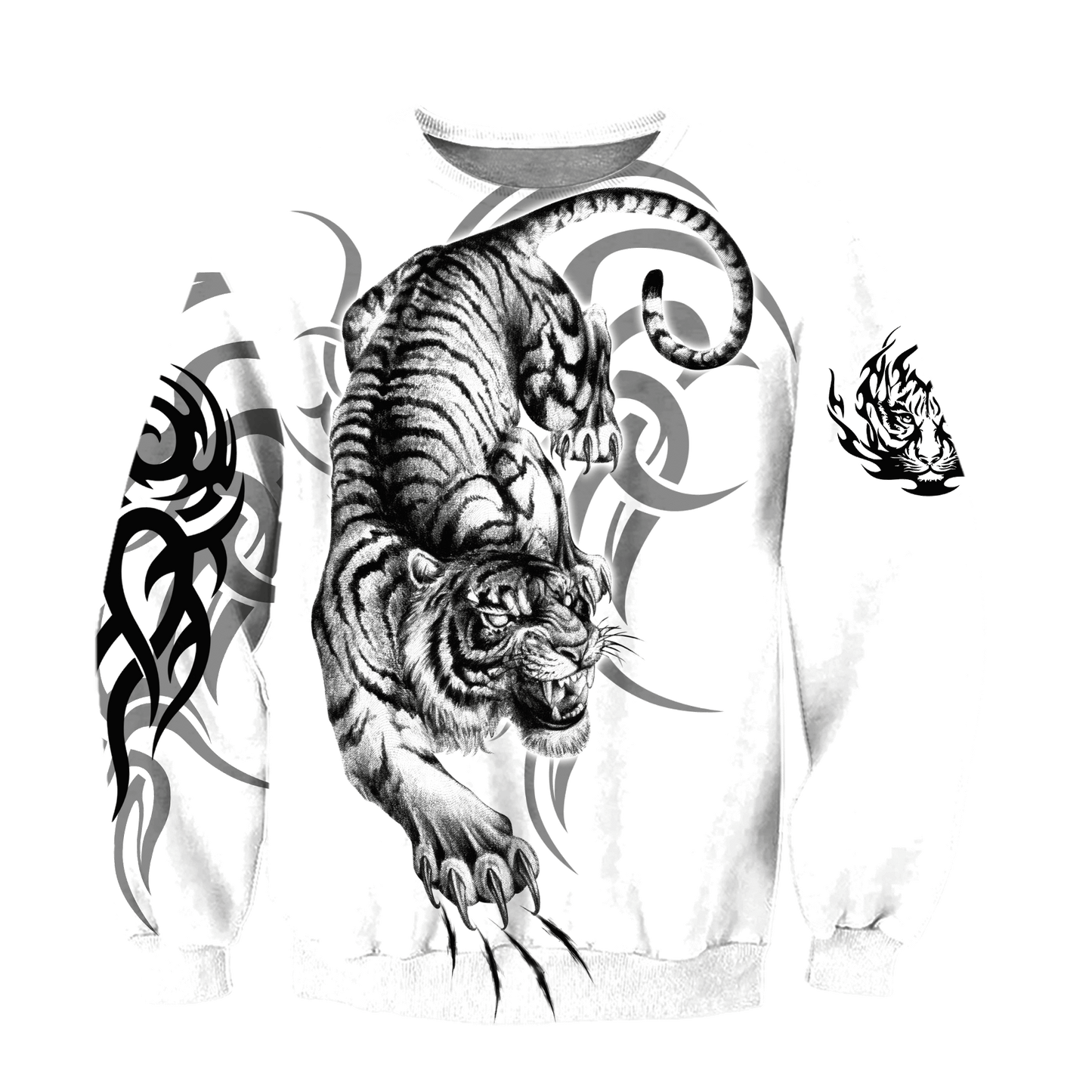 White Tiger Tattoo 3D All Over Printed  Unisex Shirts