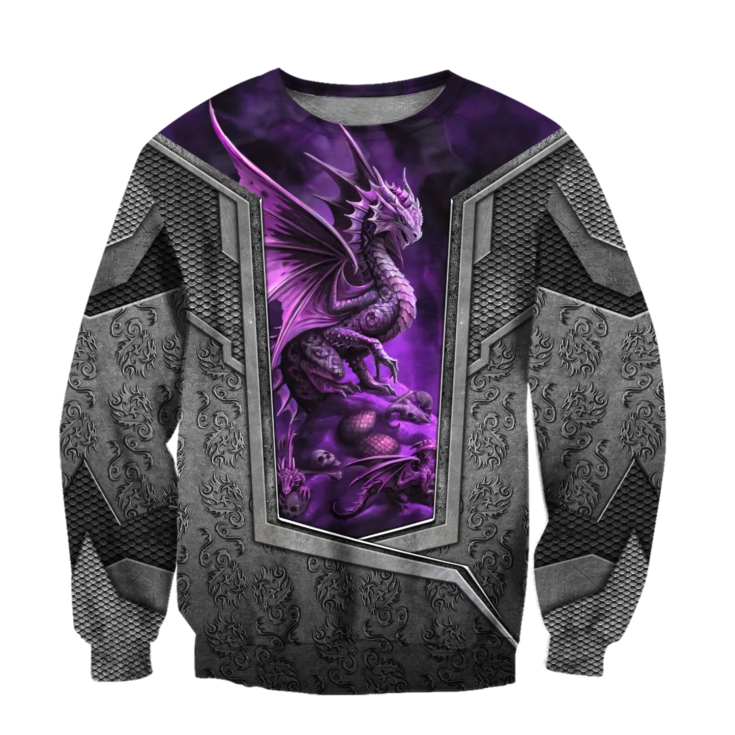 3D Tattoo and Dungeon Dragon Hoodie HAC020111-Apparel-NM-Sweater-S-Vibe Cosy™
