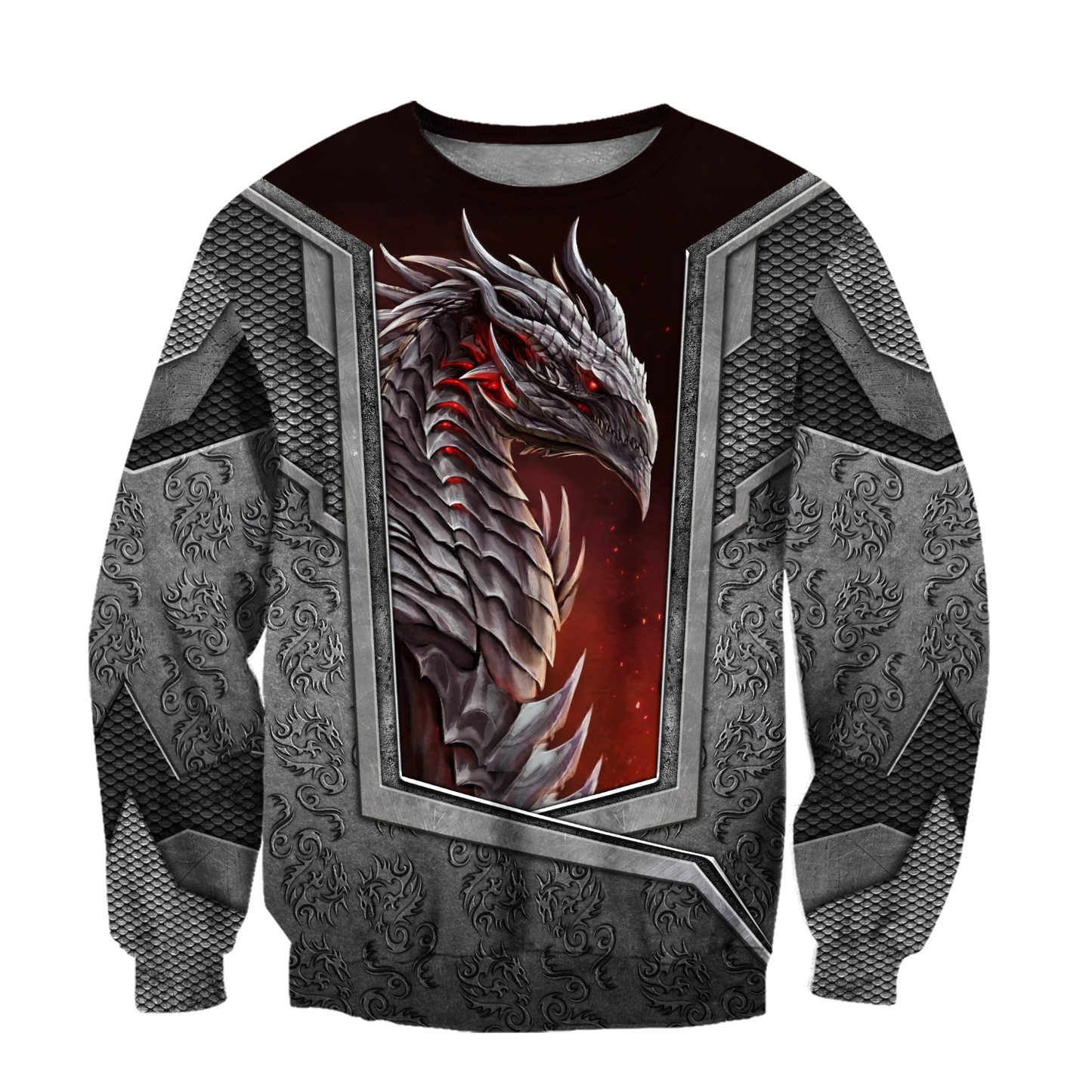 3D Tattoo and Dungeon Dragon Hoodie HAC020109-Apparel-NM-Sweater-S-Vibe Cosy™