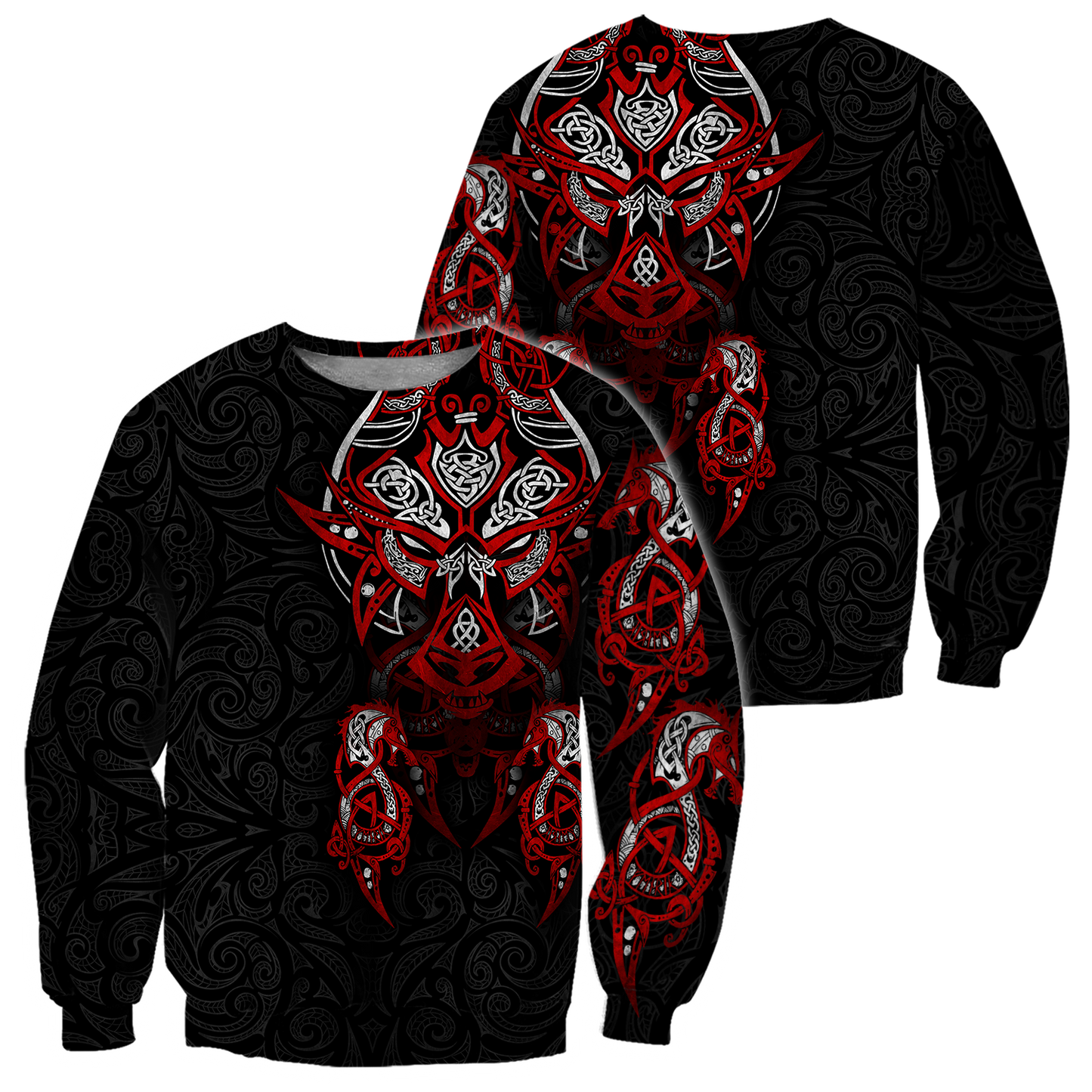 Viking Tattoo Dragon Hoodie T Shirt For Men and Women HAC150604-NM-Apparel-NM-Sweatshirts-S-Vibe Cosy™