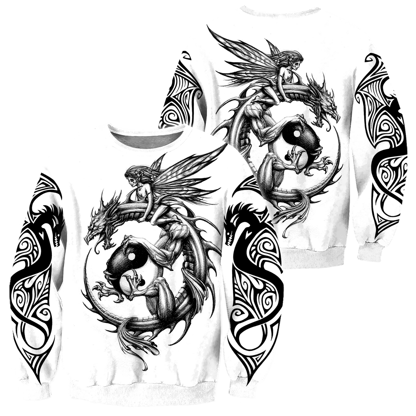 Tattoo and Dungeon Dragon Hoodie T Shirt For Men and Women HAC250504-NM-Apparel-NM-Sweatshirts-S-Vibe Cosy™