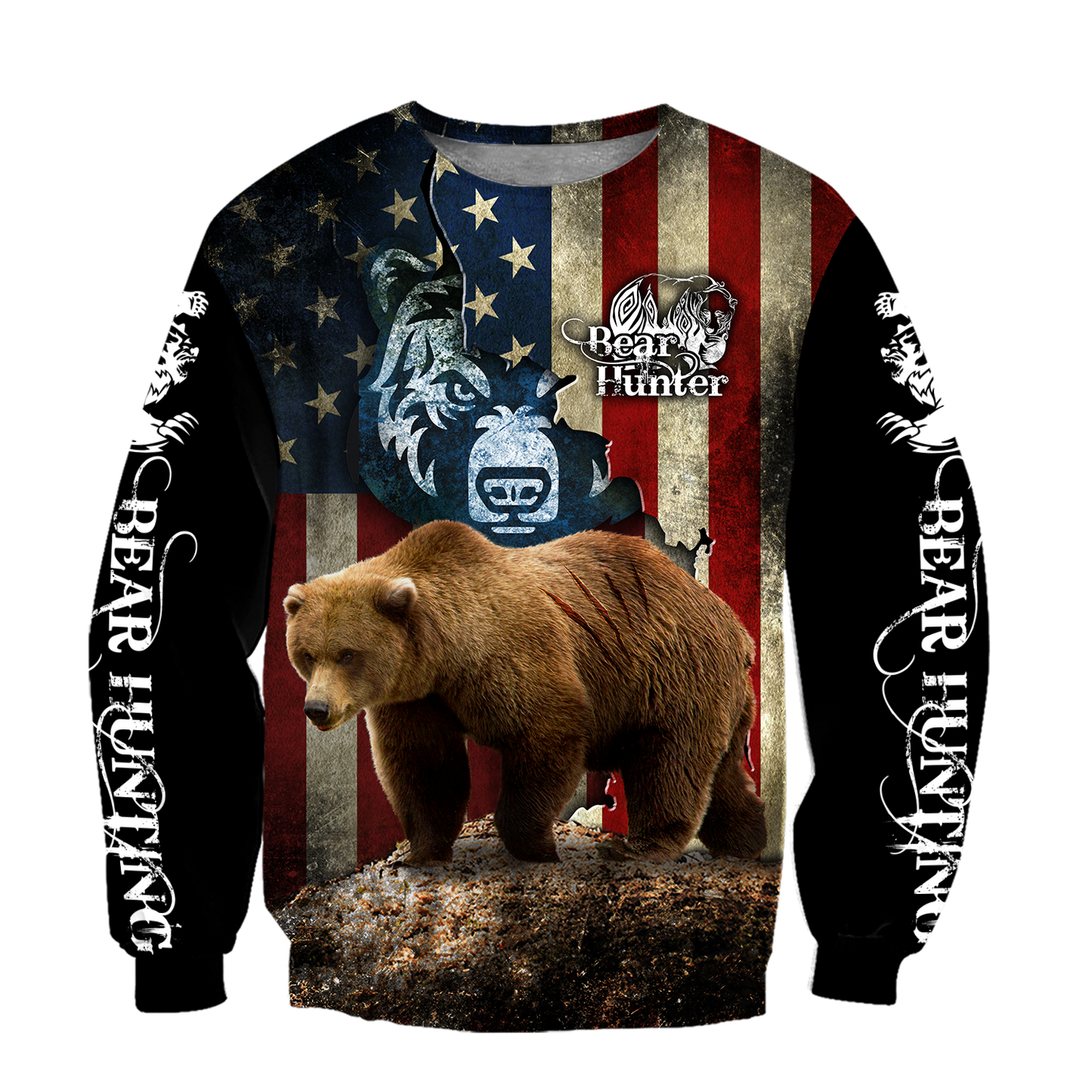 Bear hunter camo 3D all over printed shirts for men and women Pi111201 PL - Amaze Style™-Apparel