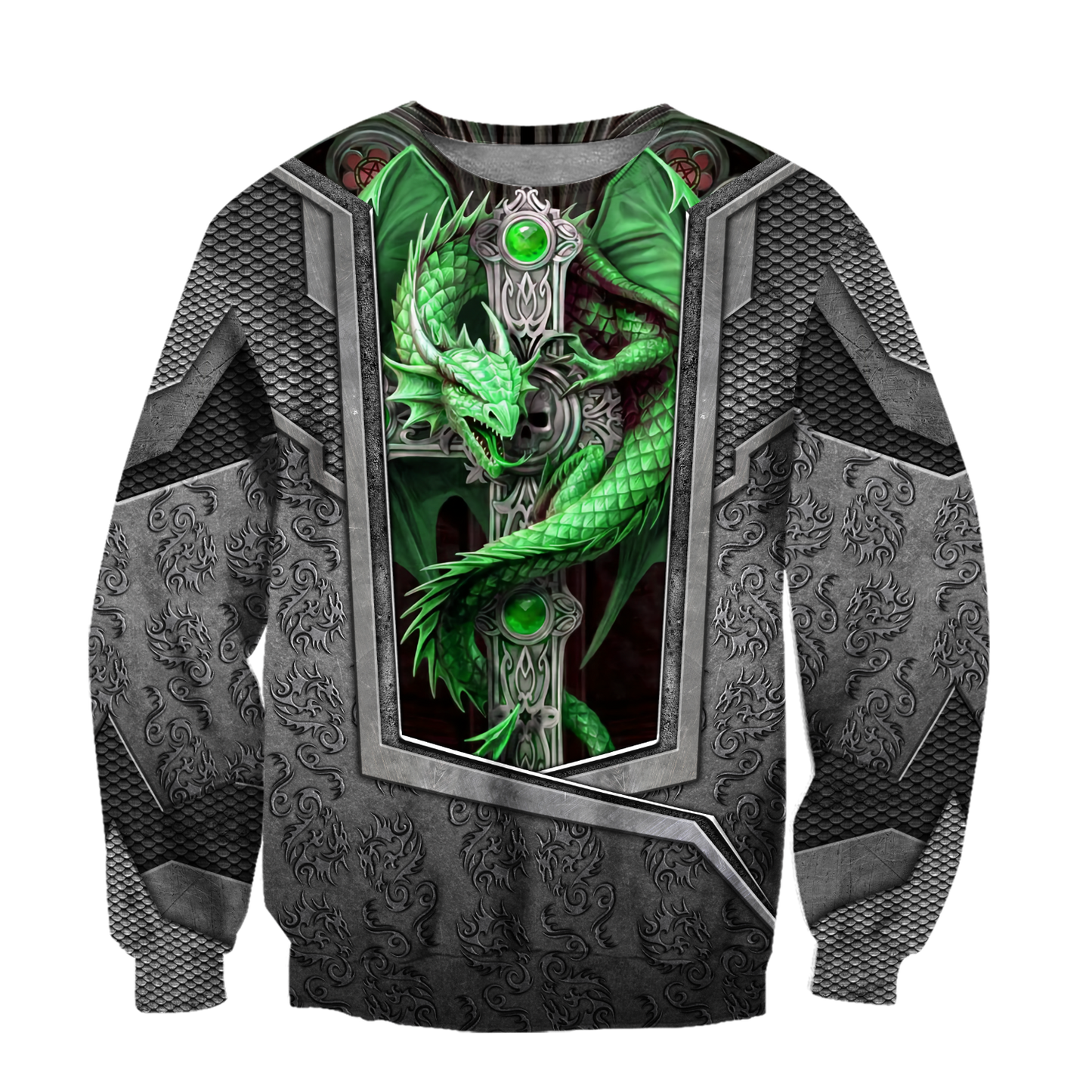 3D Tattoo and Dungeon Dragon Hoodie HAC27122-Apparel-NM-Sweater-S-Vibe Cosy™