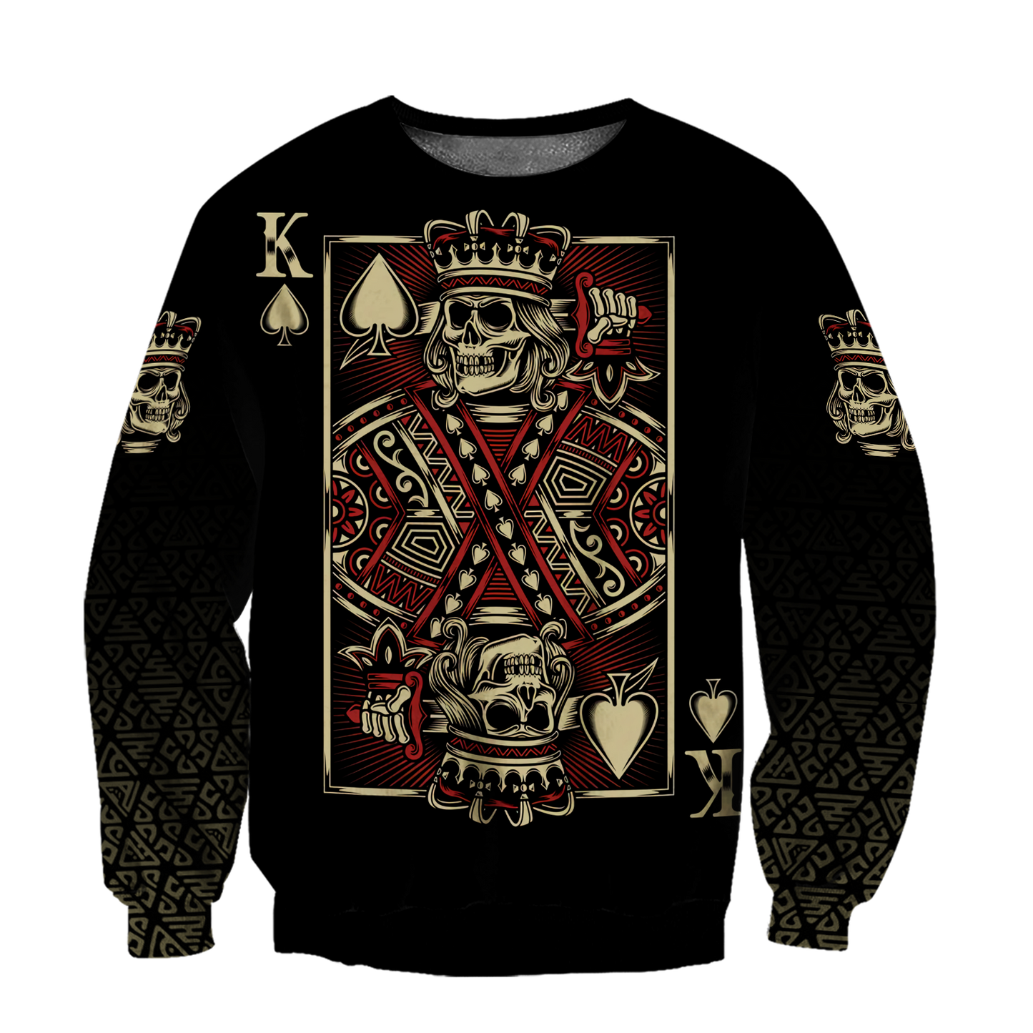Beautiful Poker Skull Hoodie For Men And Women MEI