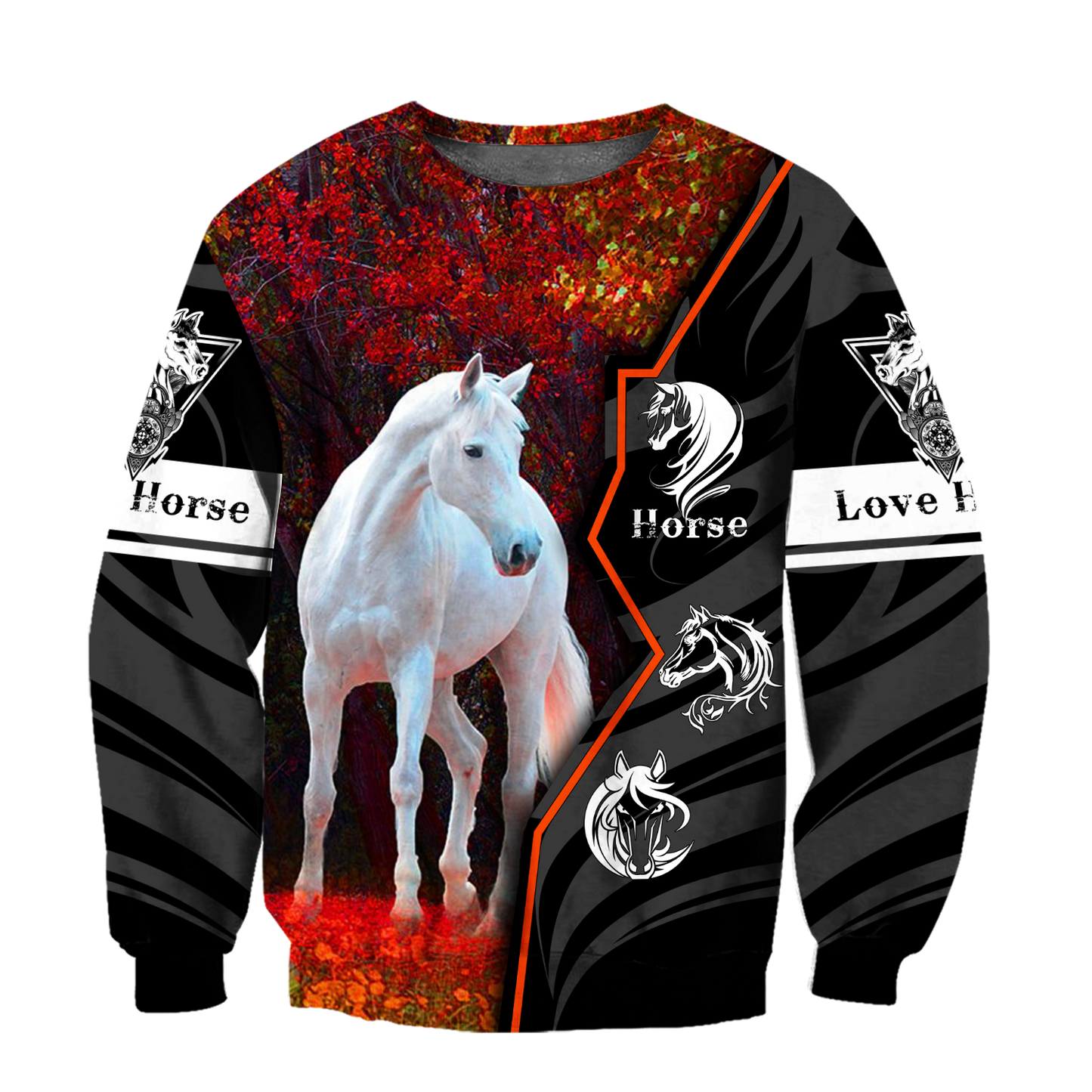 Beautiful Horse 3D All Over Printed shirt for Men and Women Pi040103-Apparel-MP-Sweat Shirt-S-Vibe Cosy™