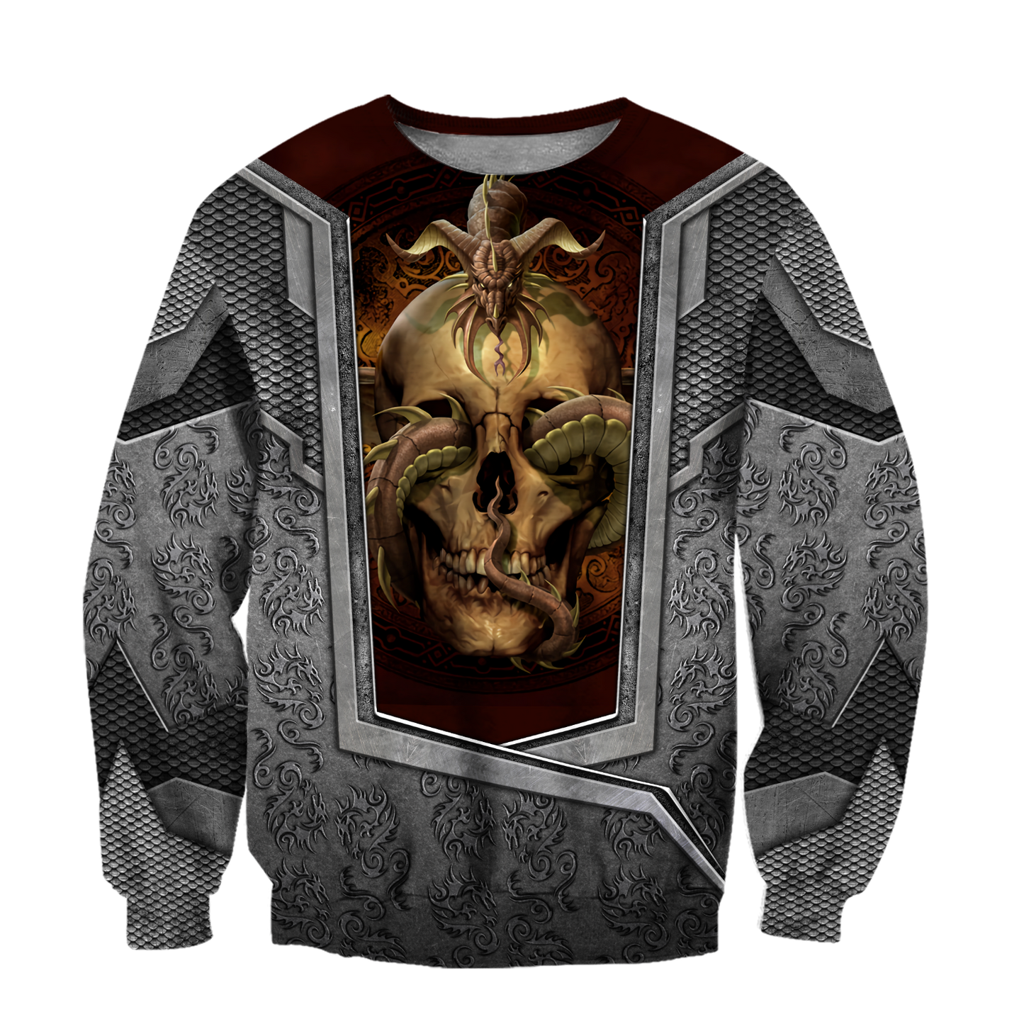 3D Tattoo and Dungeon Dragon Hoodie HAC020113-Apparel-NM-Sweater-S-Vibe Cosy™