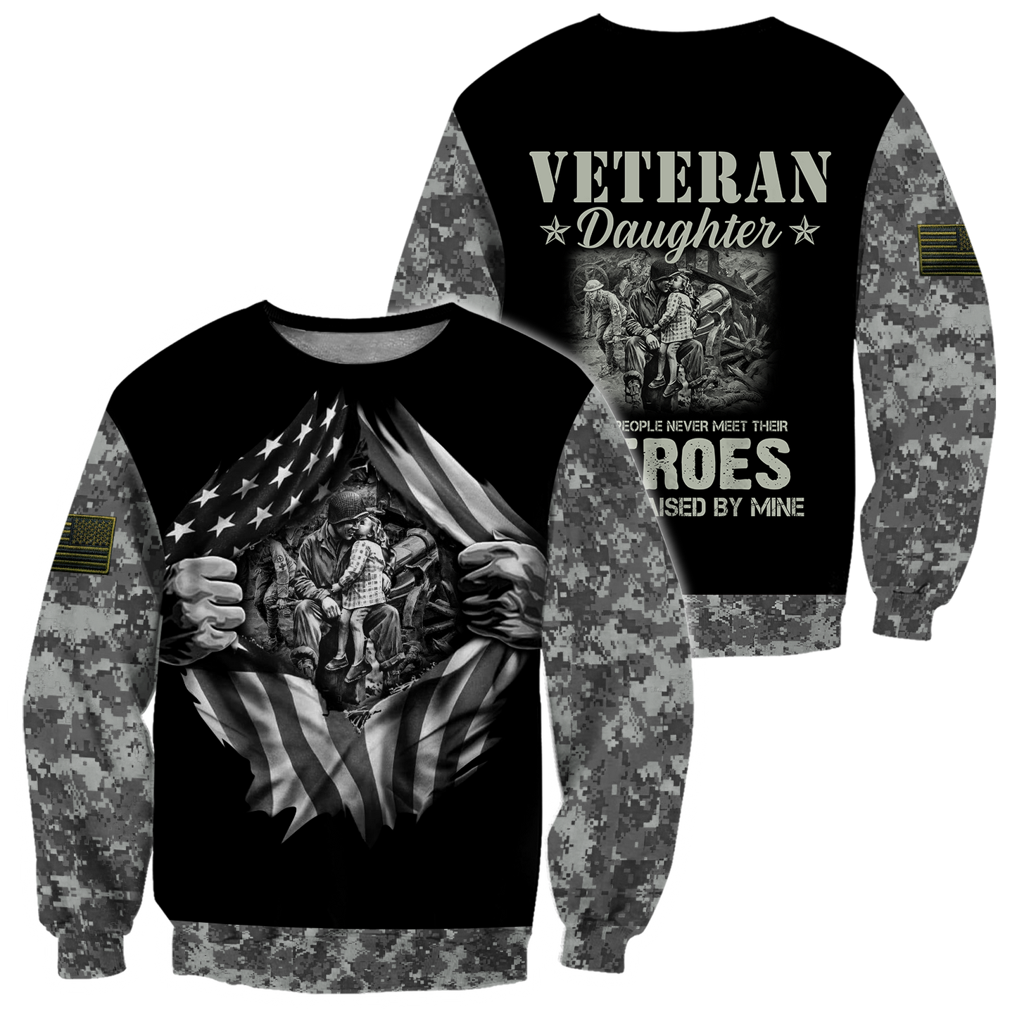 Veteran Daughter 3D All Over Printed Shirt Hoodie MP27082002