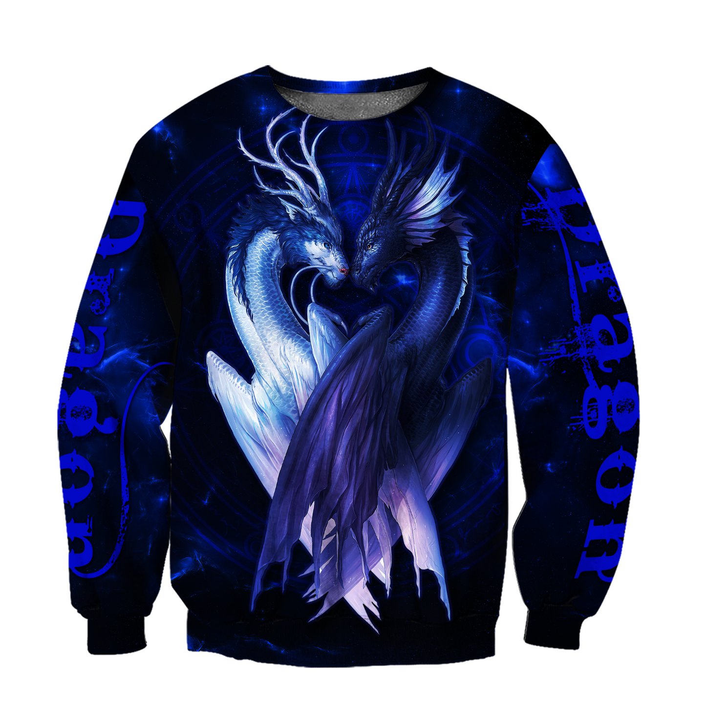 Blue Couple Dragon 3D Shirt All Over Printed Shirts For Men and Women NDD10162002