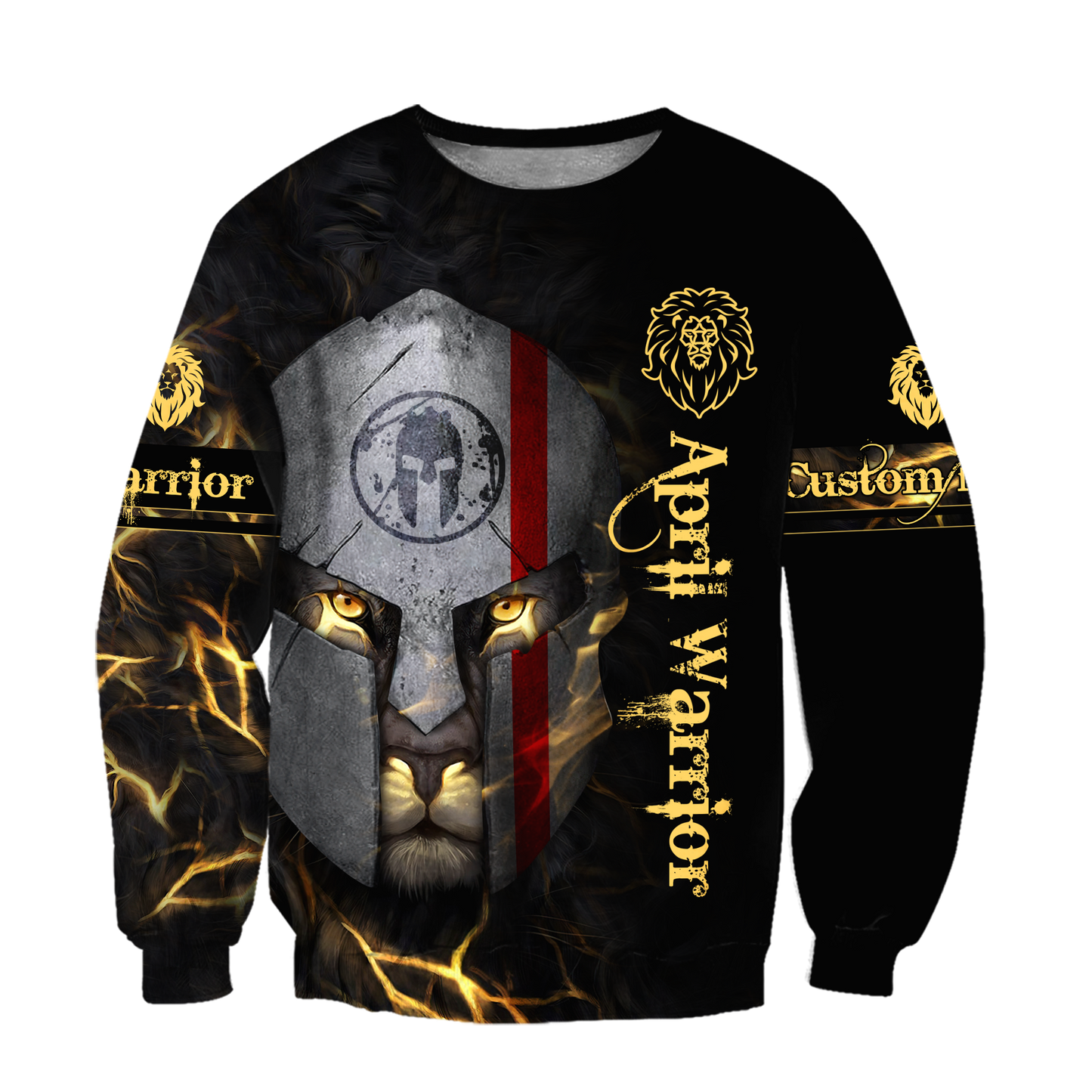 April Spartan Lion Warrior 3D All Over Printed Unisex Shirt