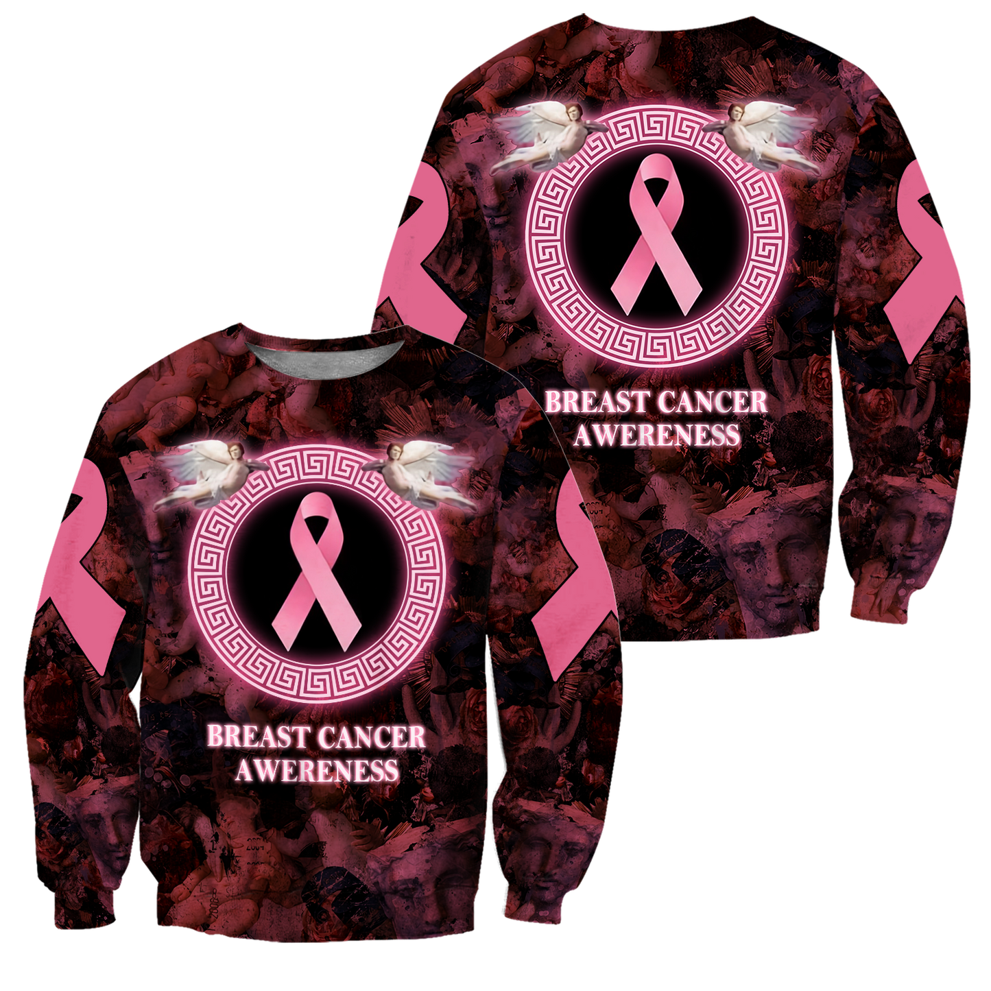 3D Angel Breast Cancer Awareness Hoodie T-Shirt Sweatshirt SU110301 - Amaze Style™-Apparel