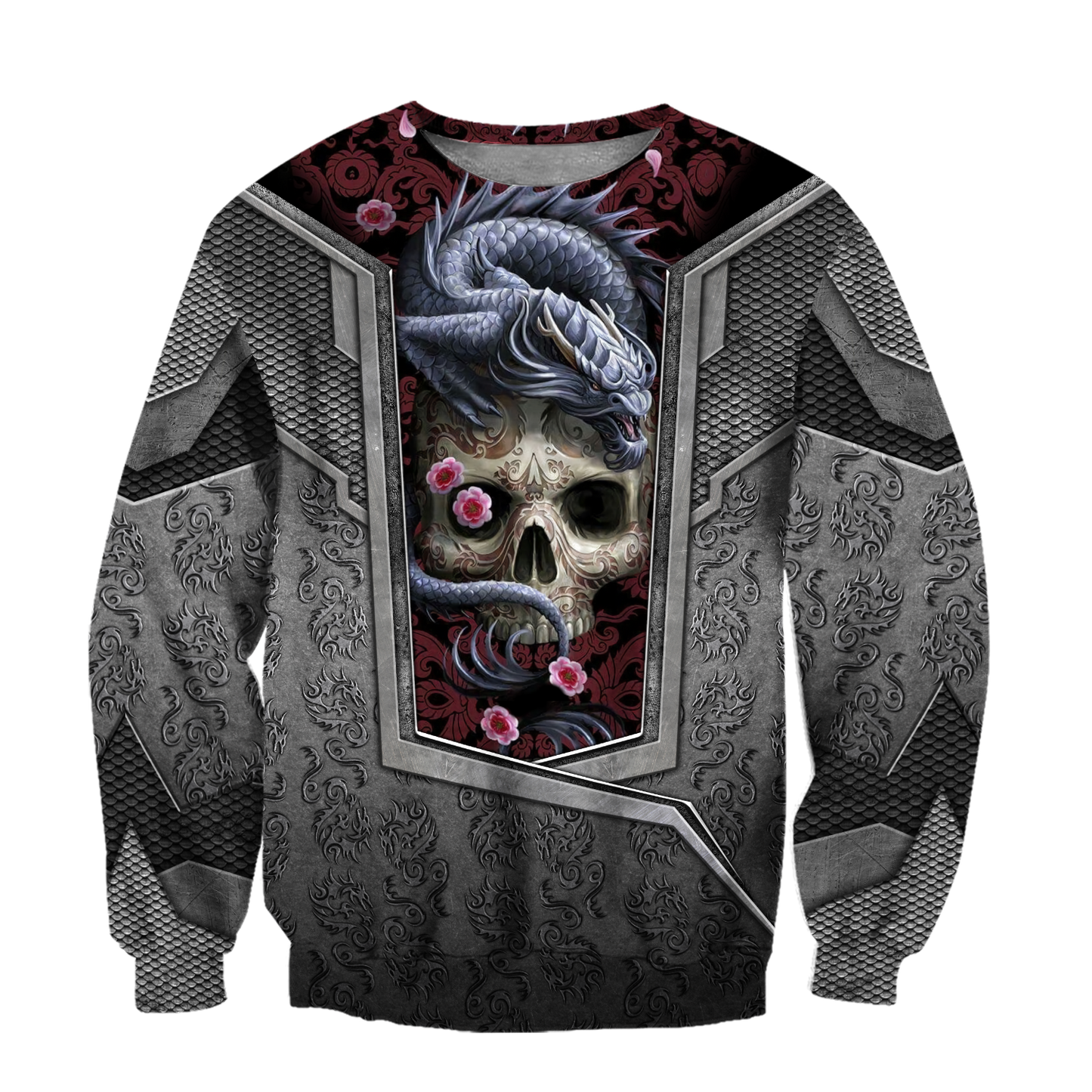 3D Tattoo and Dungeon Dragon Hoodie HAC020110-Apparel-NM-Sweater-S-Vibe Cosy™