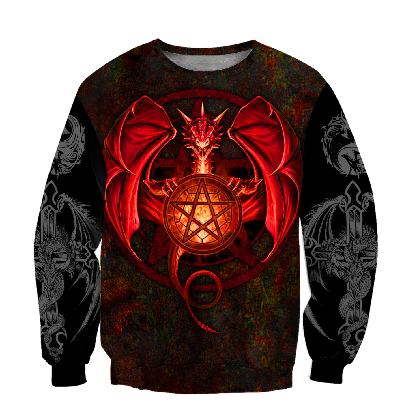 Tattoo and Dungeon Dragon Hoodie T Shirt For Men and Women HAC090607-Apparel-NM-Sweatshirts-S-Vibe Cosy™