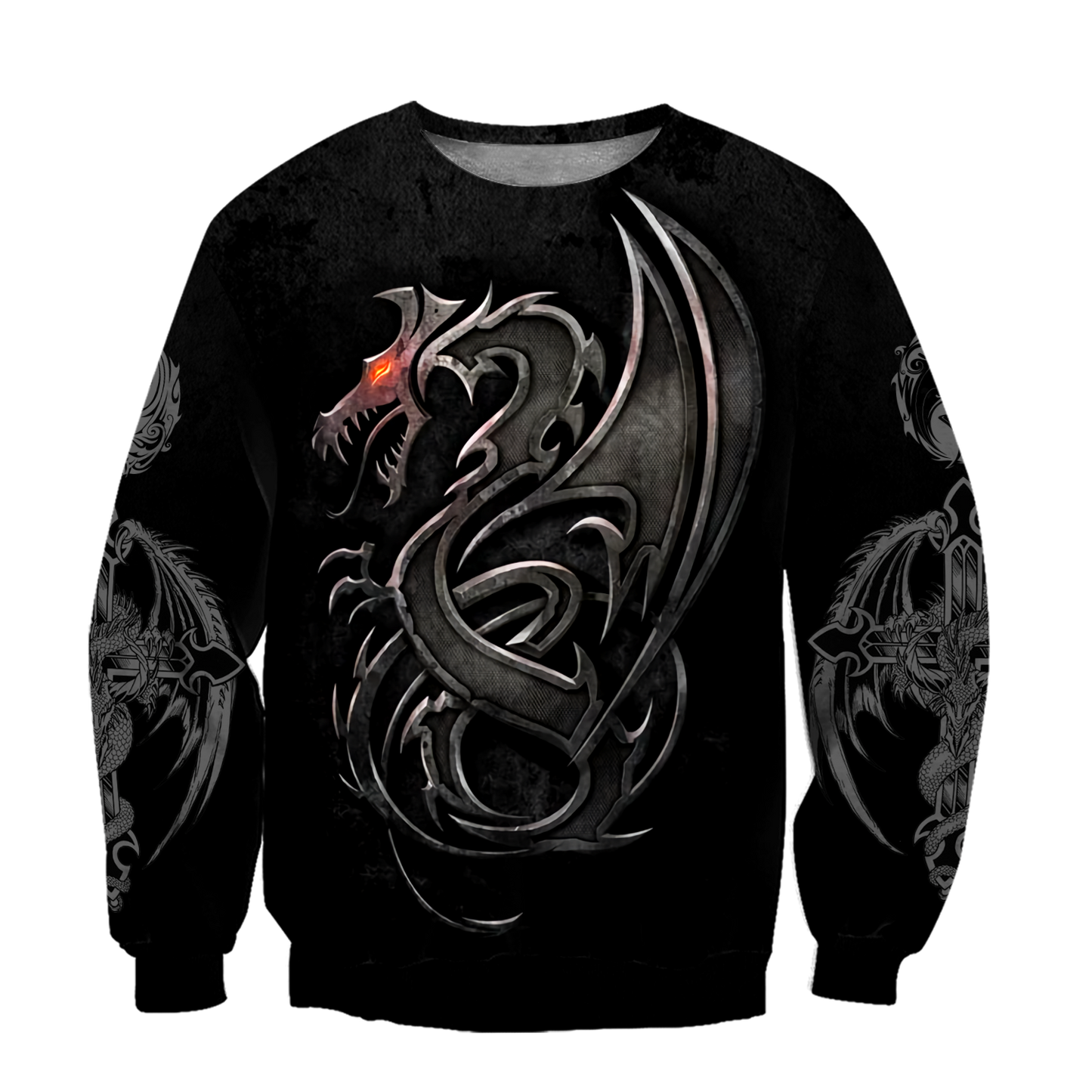 3D Armor Tattoo and Dungeon Dragon Hoodie HAC130102 - Amaze Style™-Apparel